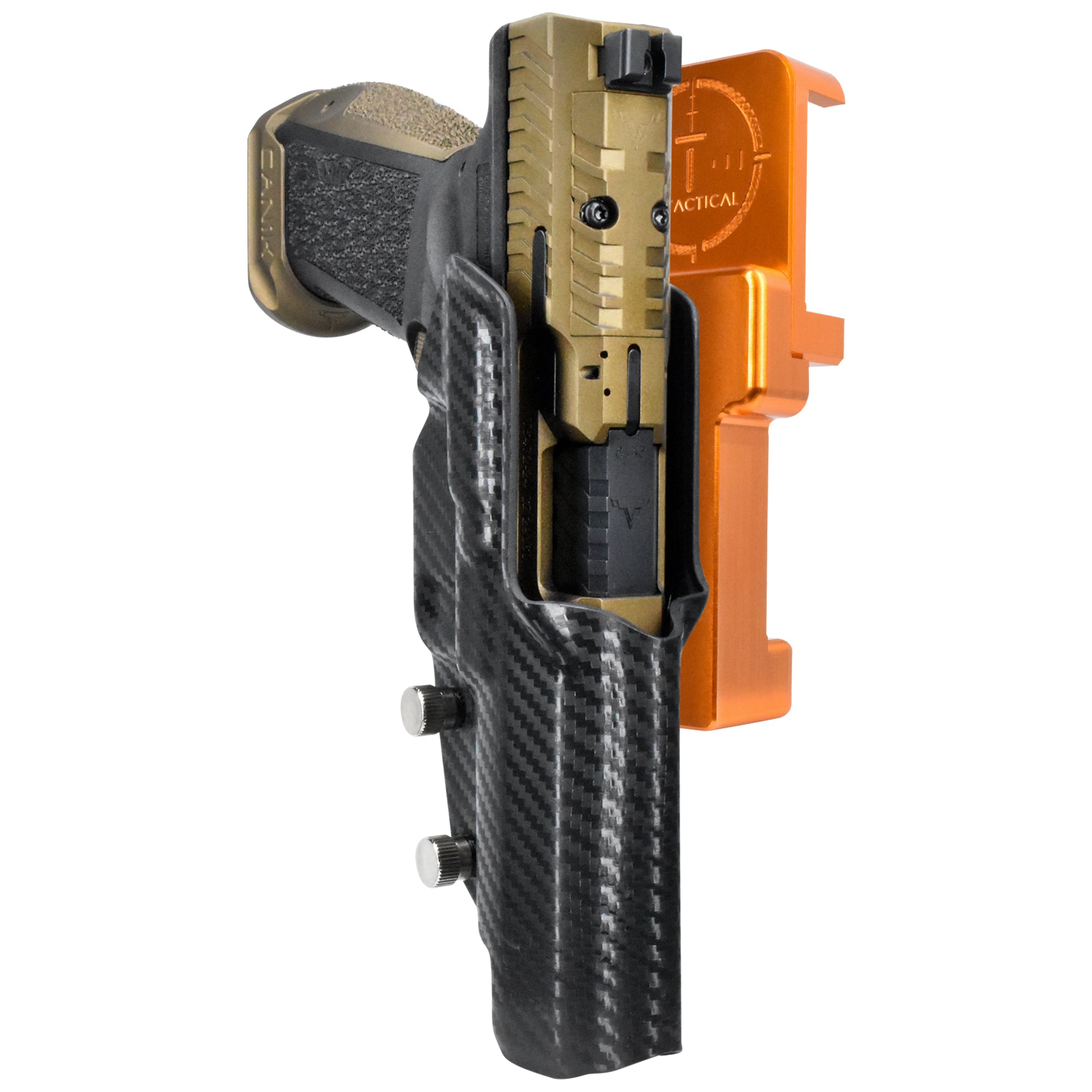 Alloy Competition Holster Orange / Carbon Fiber