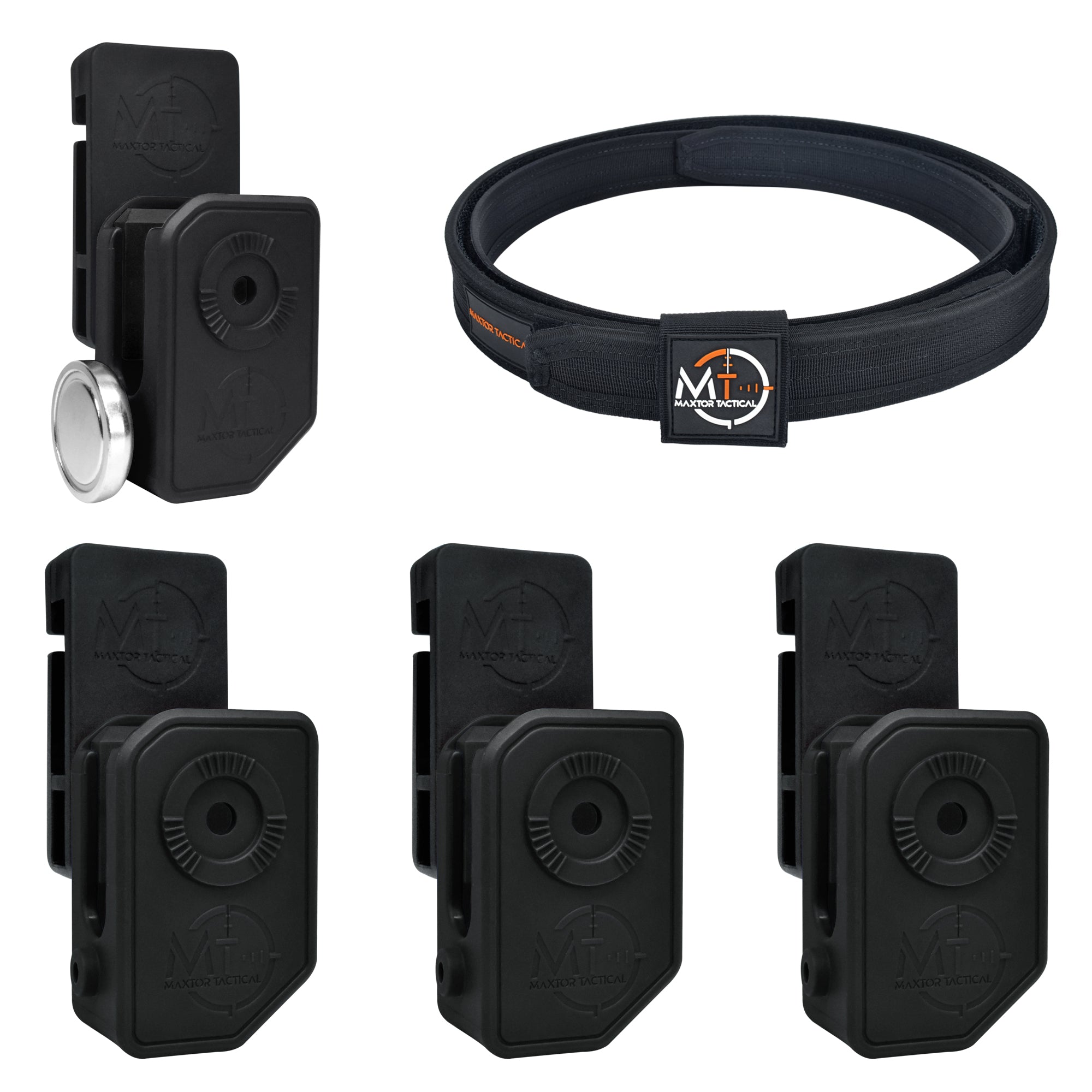 Combo 4 : Ultimate Competition Belt + 3 Speed Draw Magnetic Competition Mag Pouch + 1 Speed Draw Dual Magnetic Competition Mag Pouch