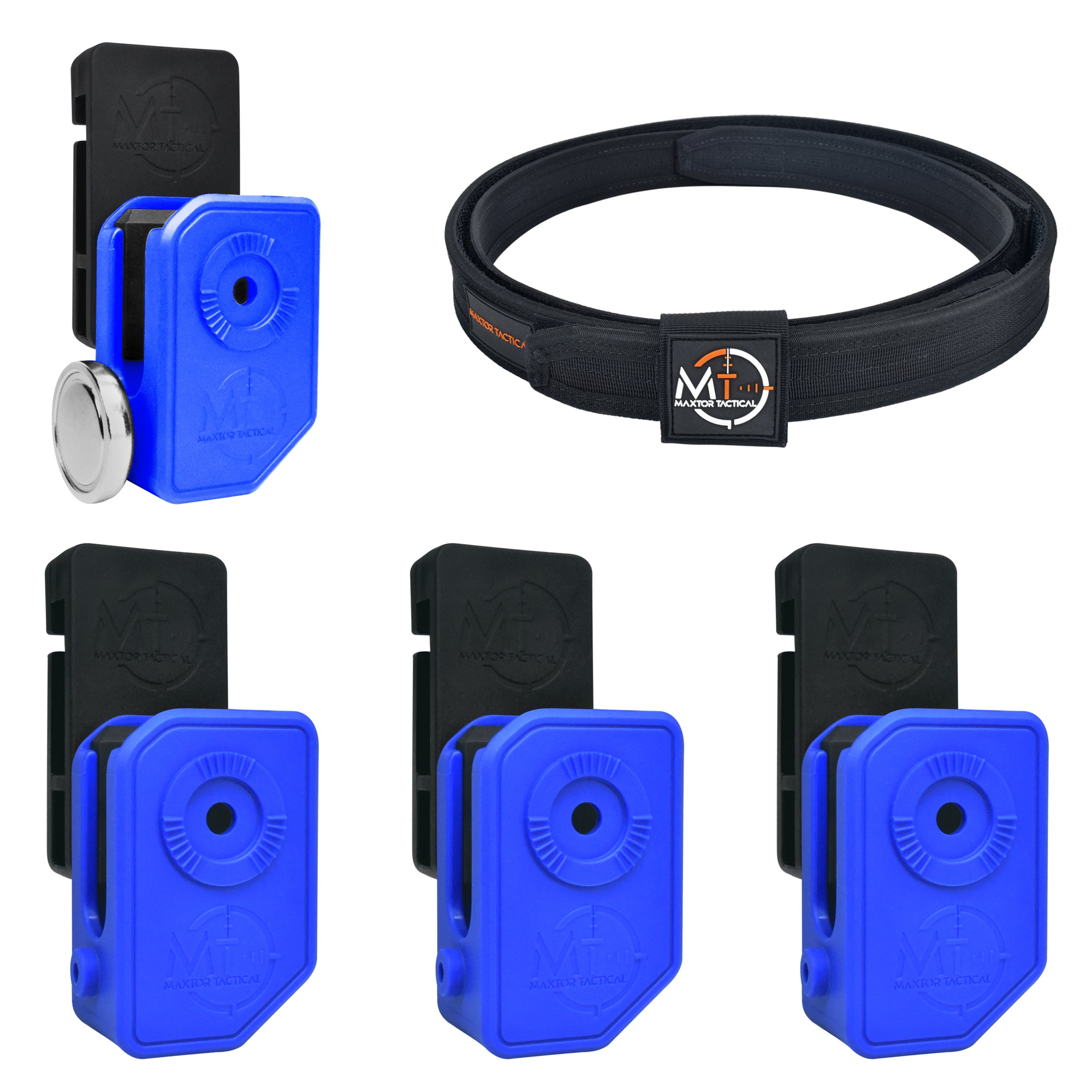 Combo 4 : Ultimate Competition Belt + 3 Speed Draw Magnetic Competition Mag Pouch + 1 Speed Draw Dual Magnetic Competition Mag Pouch