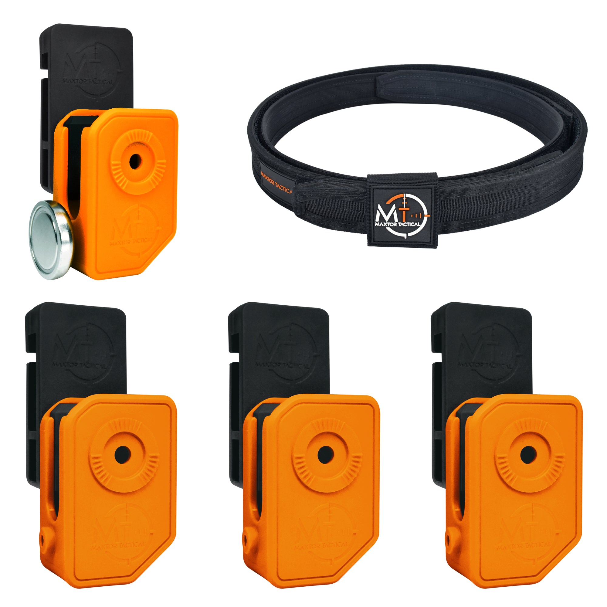 Combo 4 : Ultimate Competition Belt + 3 Speed Draw Magnetic Competition Mag Pouch + 1 Speed Draw Dual Magnetic Competition Mag Pouch
