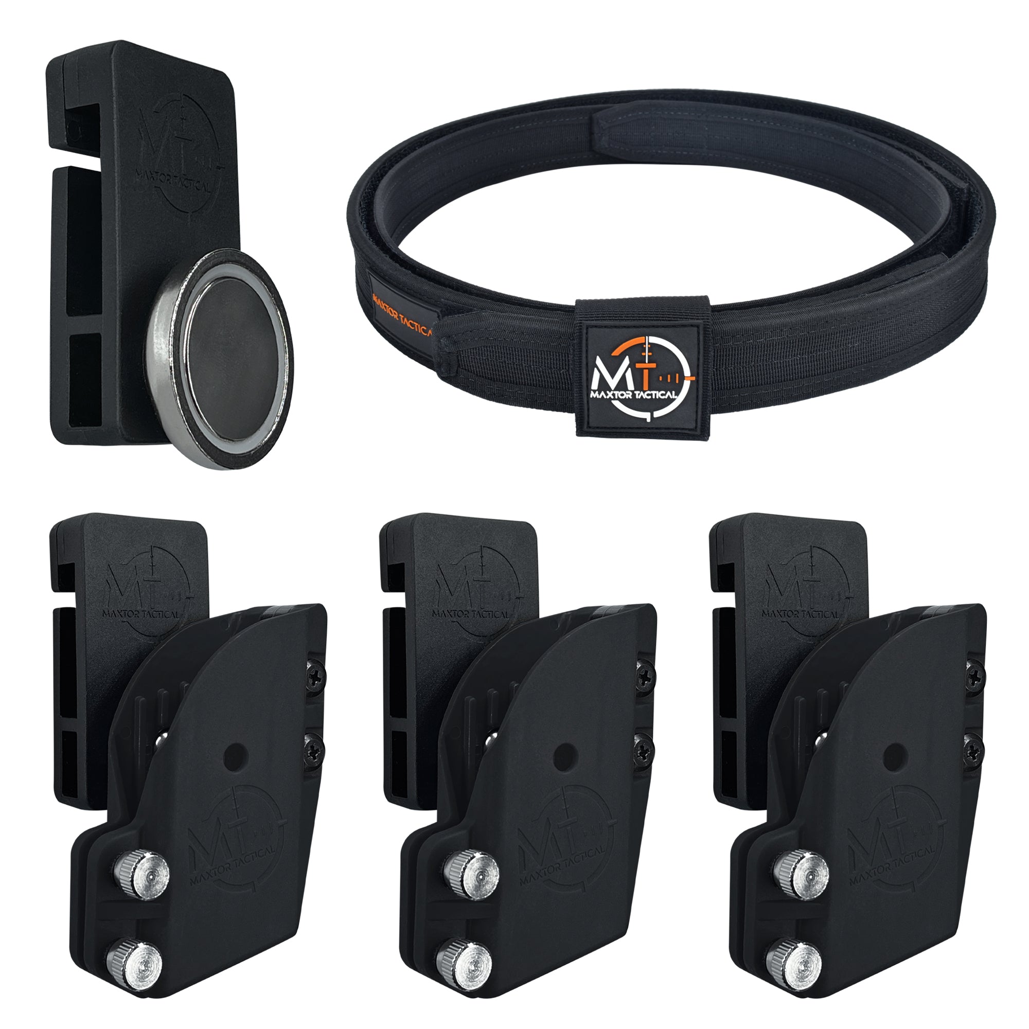 Combo 1 : Ultimate Competition Belt + 1 Universal Magnet + 3 Black Rapid Draw Competition Mag Pouch