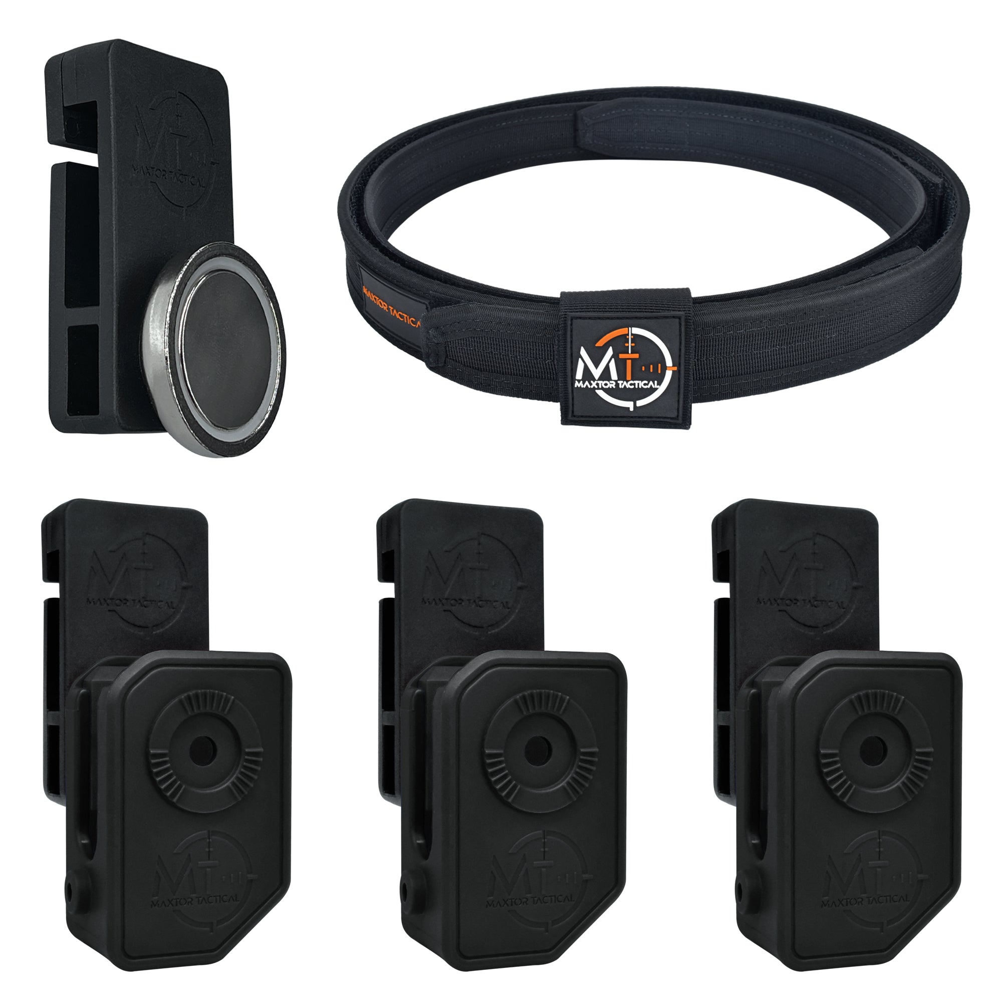 Combo 3 : Ultimate Competition Belt + 1 Universal Magnet + 3 Speed Draw Competition Mag Pouch