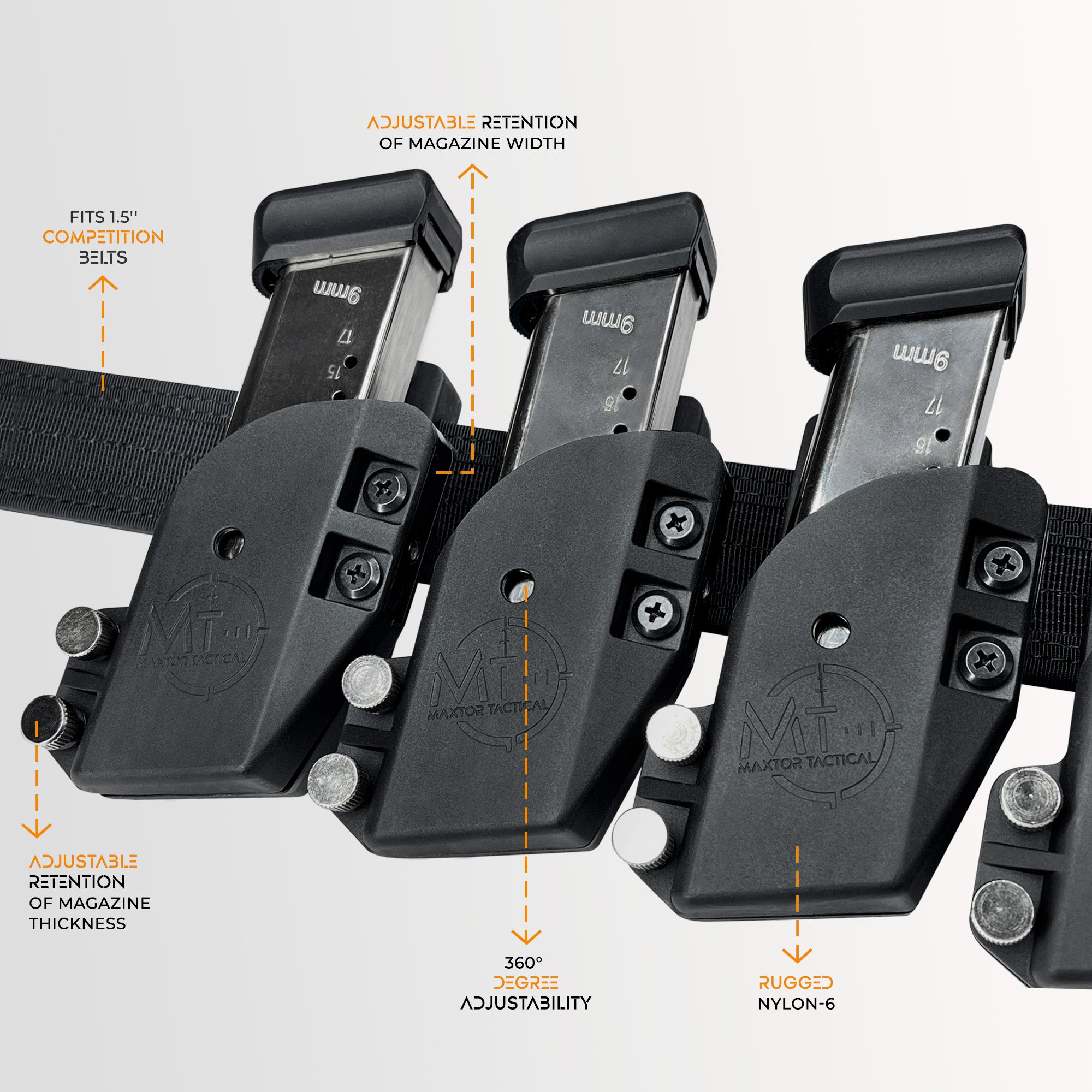 Combo 2 : Ultimate Competition Belt + 4 Rapid Draw Competition Mag Pouch