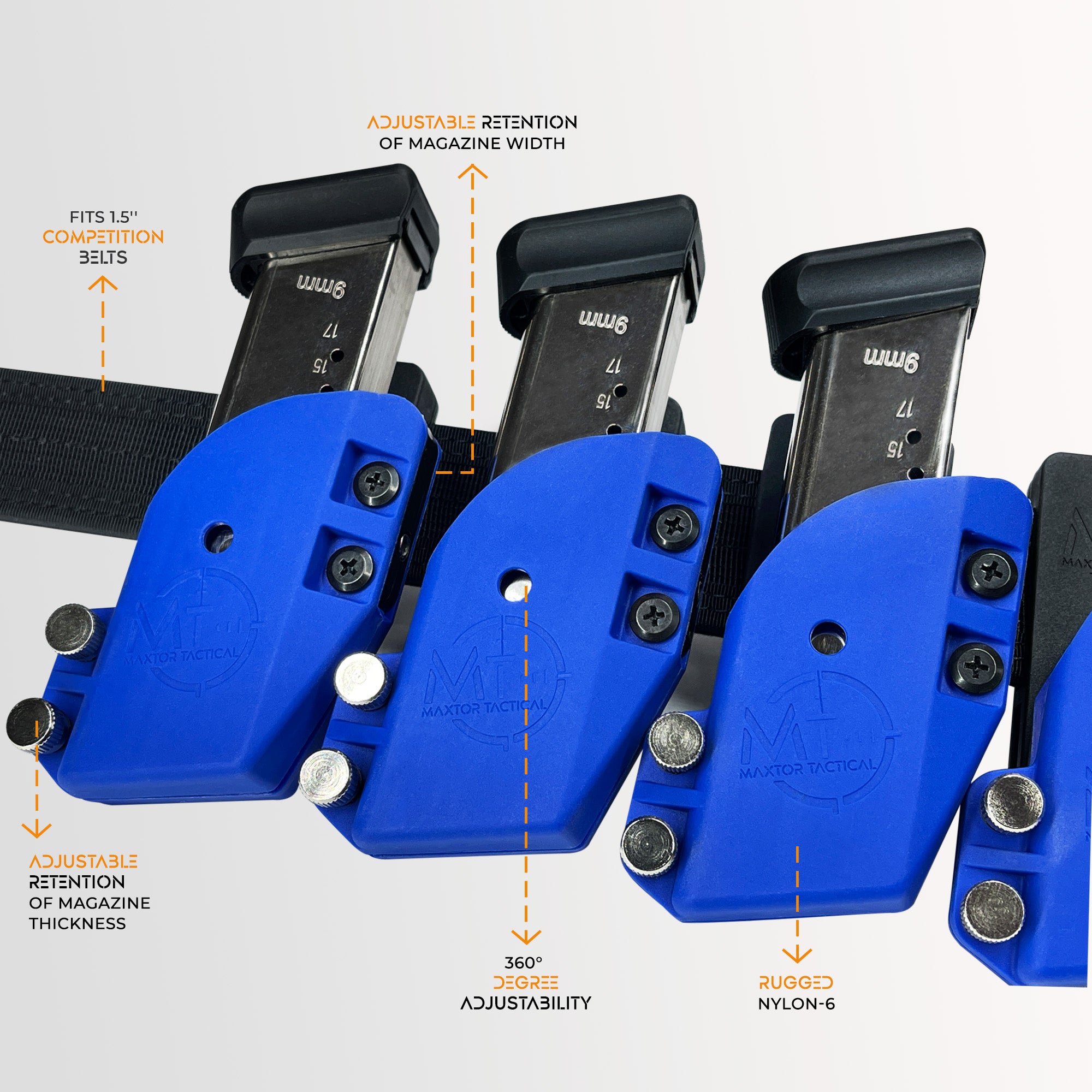 Combo 2 : Ultimate Competition Belt + 4 Rapid Draw Competition Mag Pouch