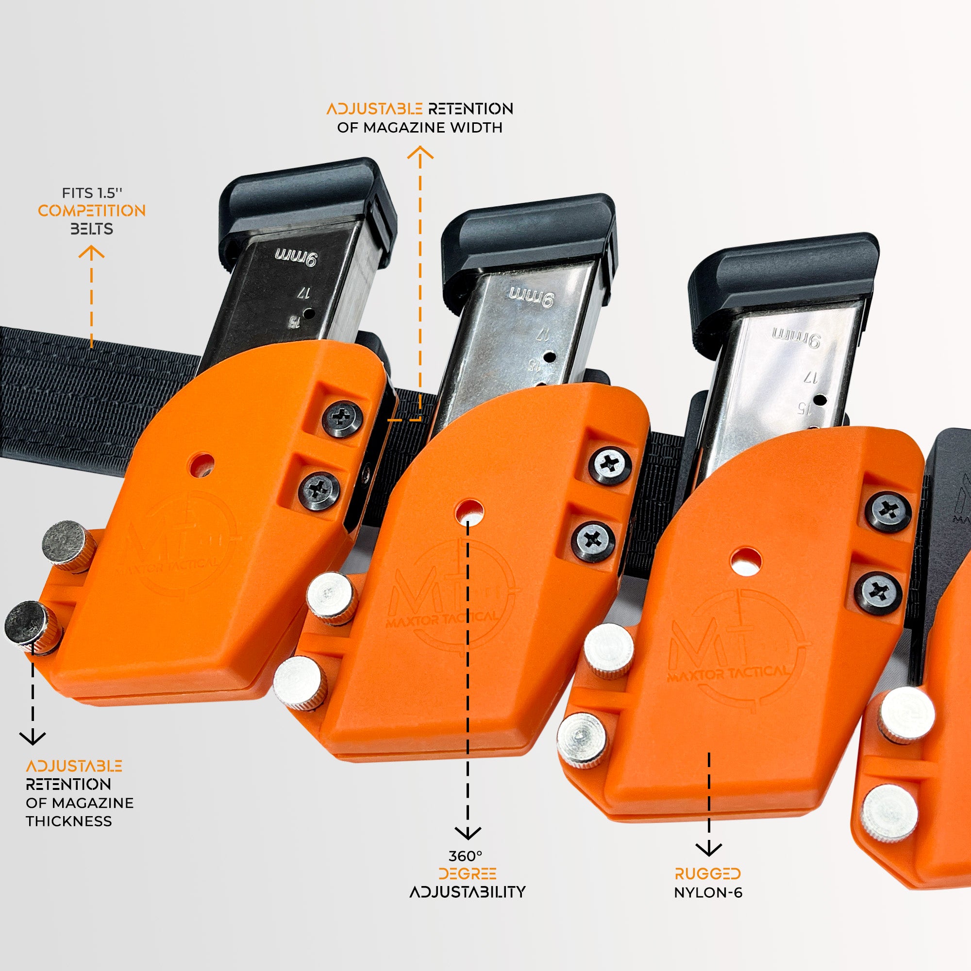 Combo 2 : Ultimate Competition Belt + 4 Rapid Draw Competition Mag Pouch