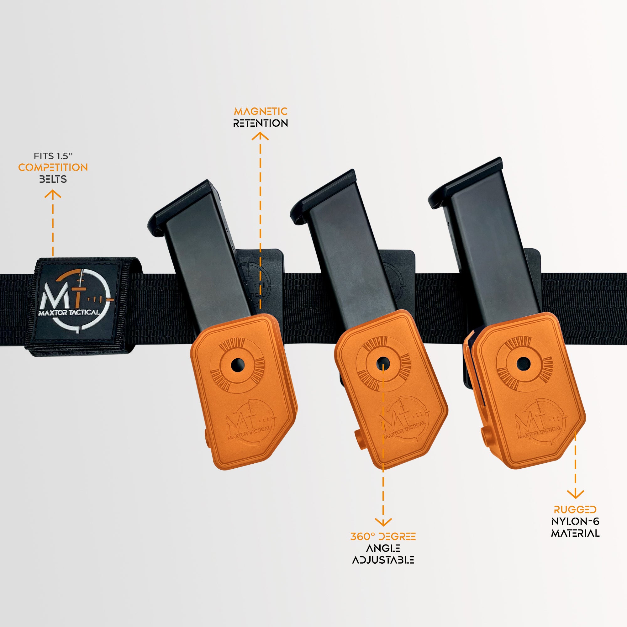 Combo 3 : Ultimate Competition Belt + 1 Universal Magnet + 3 Speed Draw Competition Mag Pouch