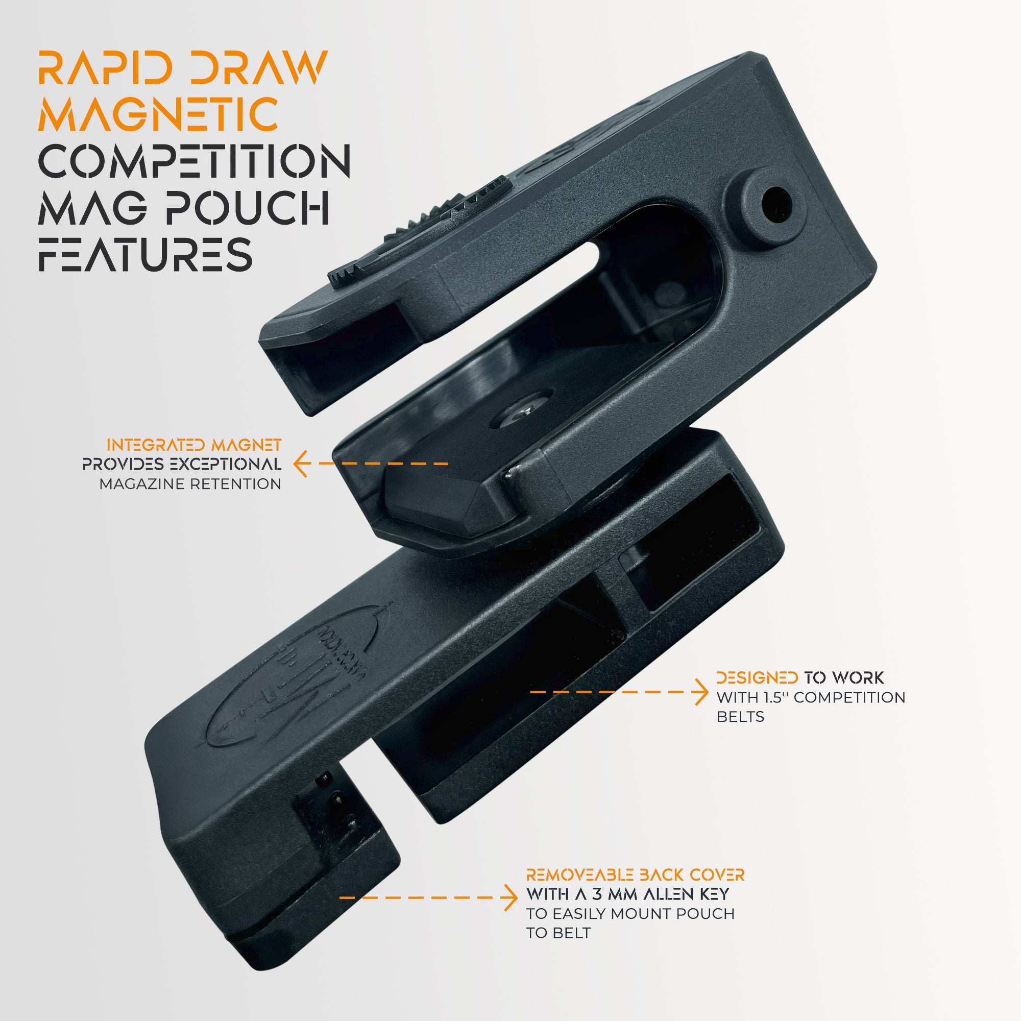IPSC magnetic pistol magazine carrier