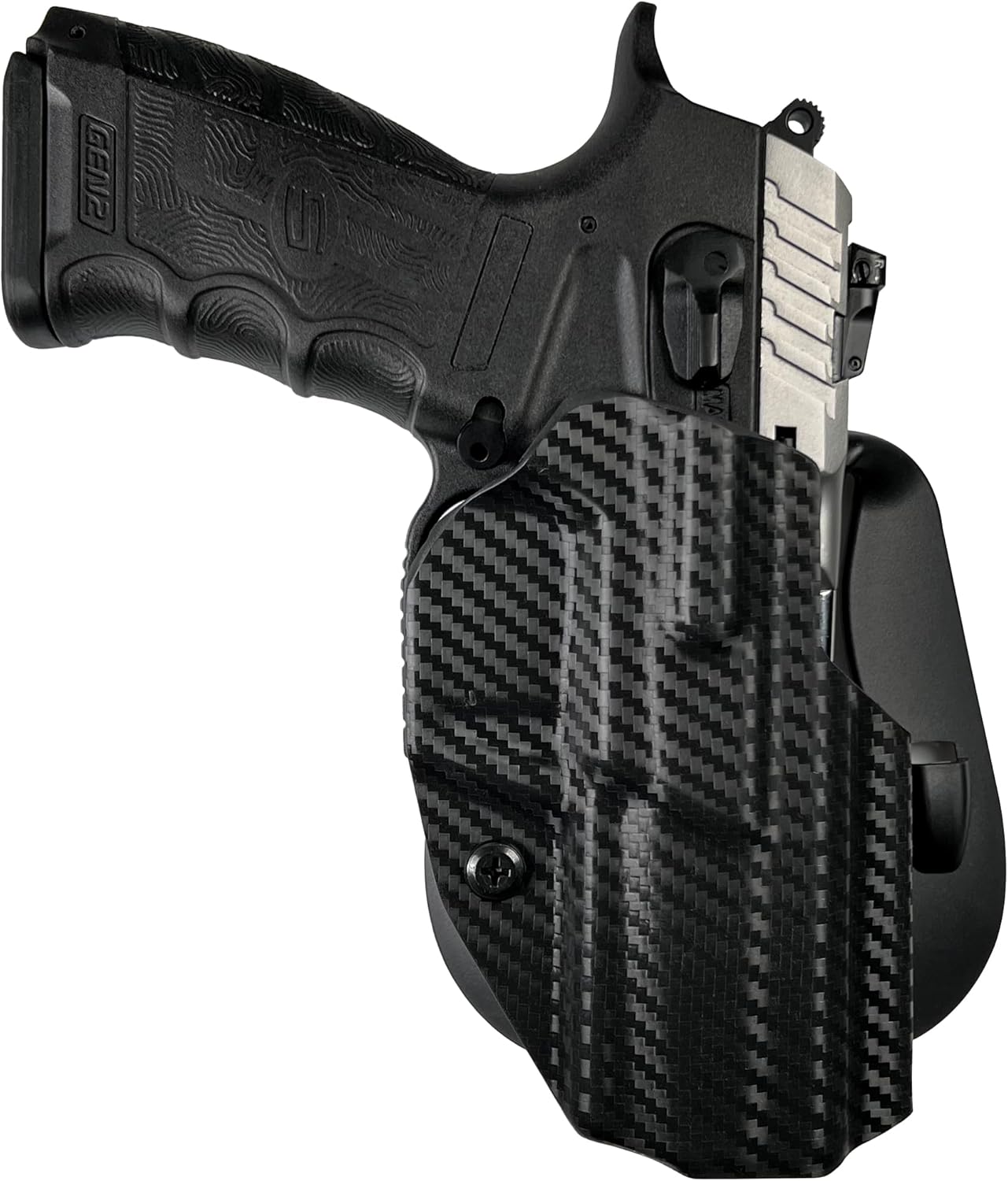 OWB Paddle Holster for Sarsilmaz CM9 Gen 2 Maxtor Tactical Carbon Fiber 1