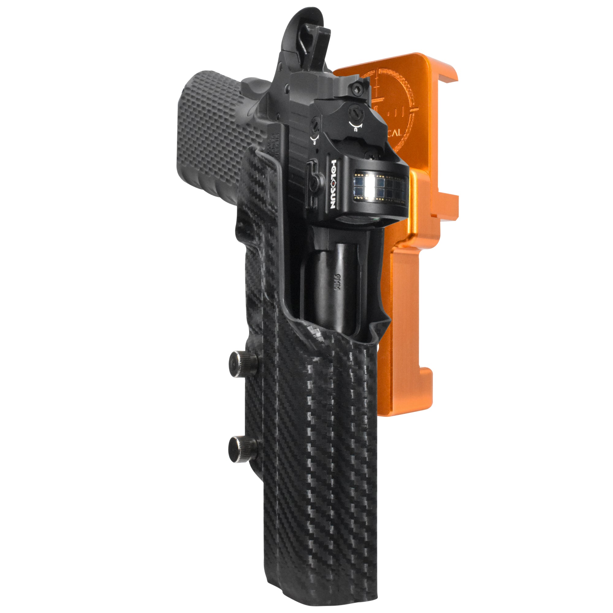 Alloy Competition Holster Orange / Carbon Fiber