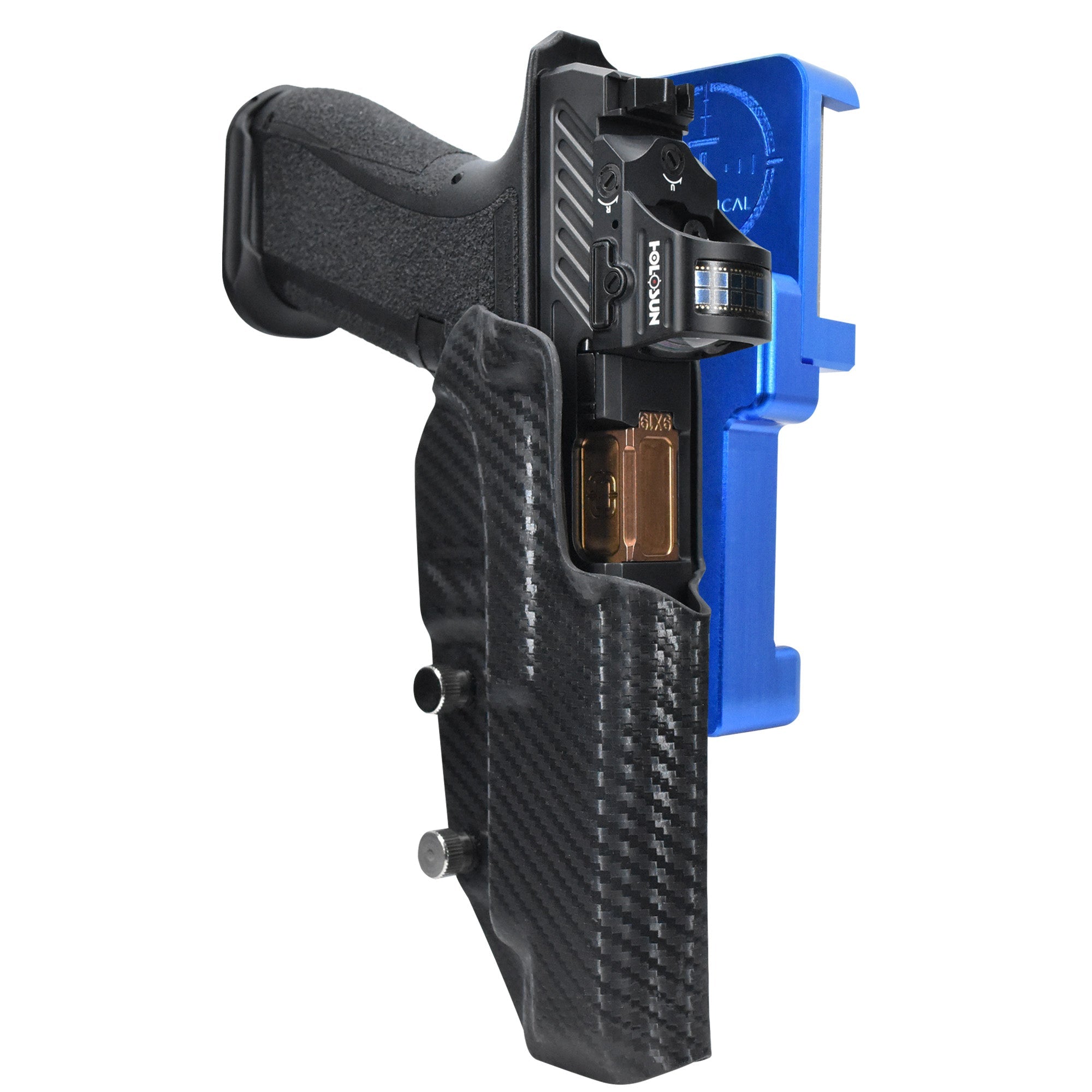 Alloy Competition Holster Blue / Carbon Fiber