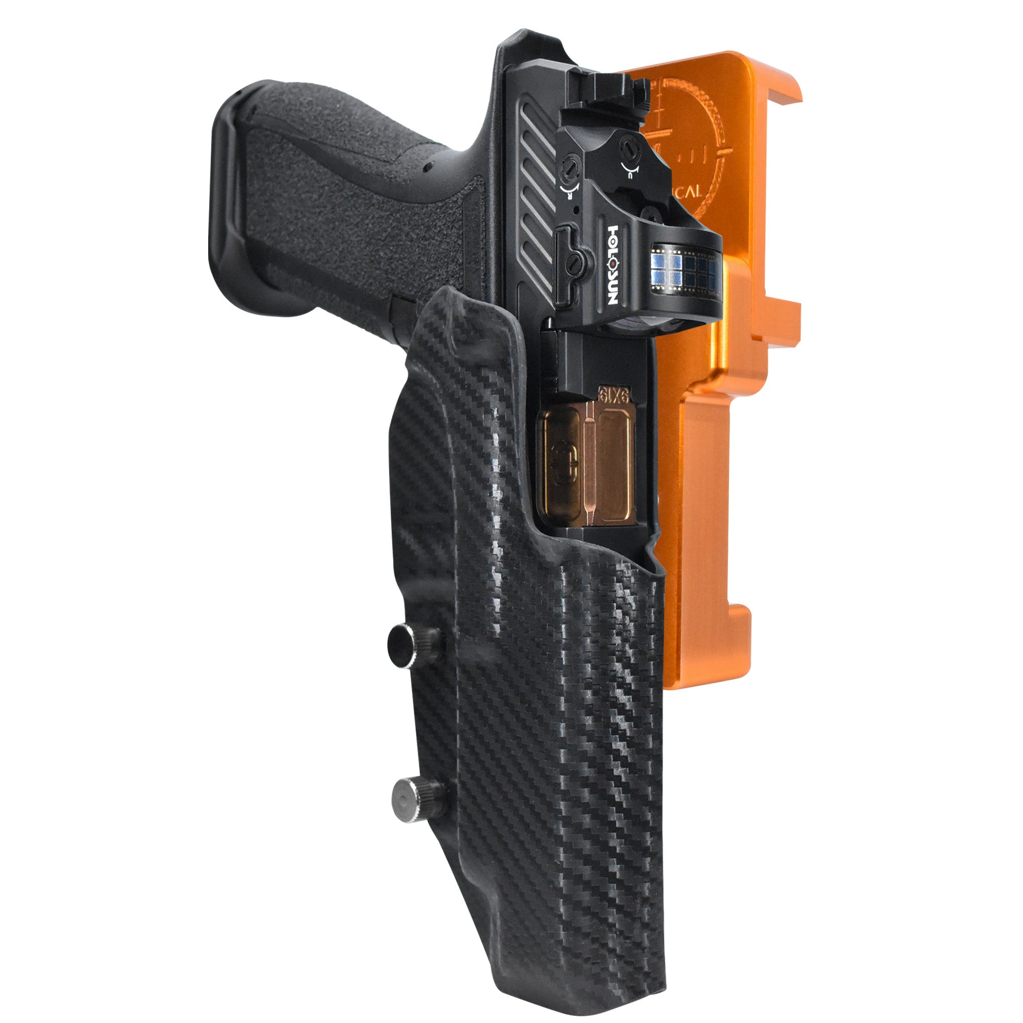 Alloy Competition Holster Orange / Carbon Fiber