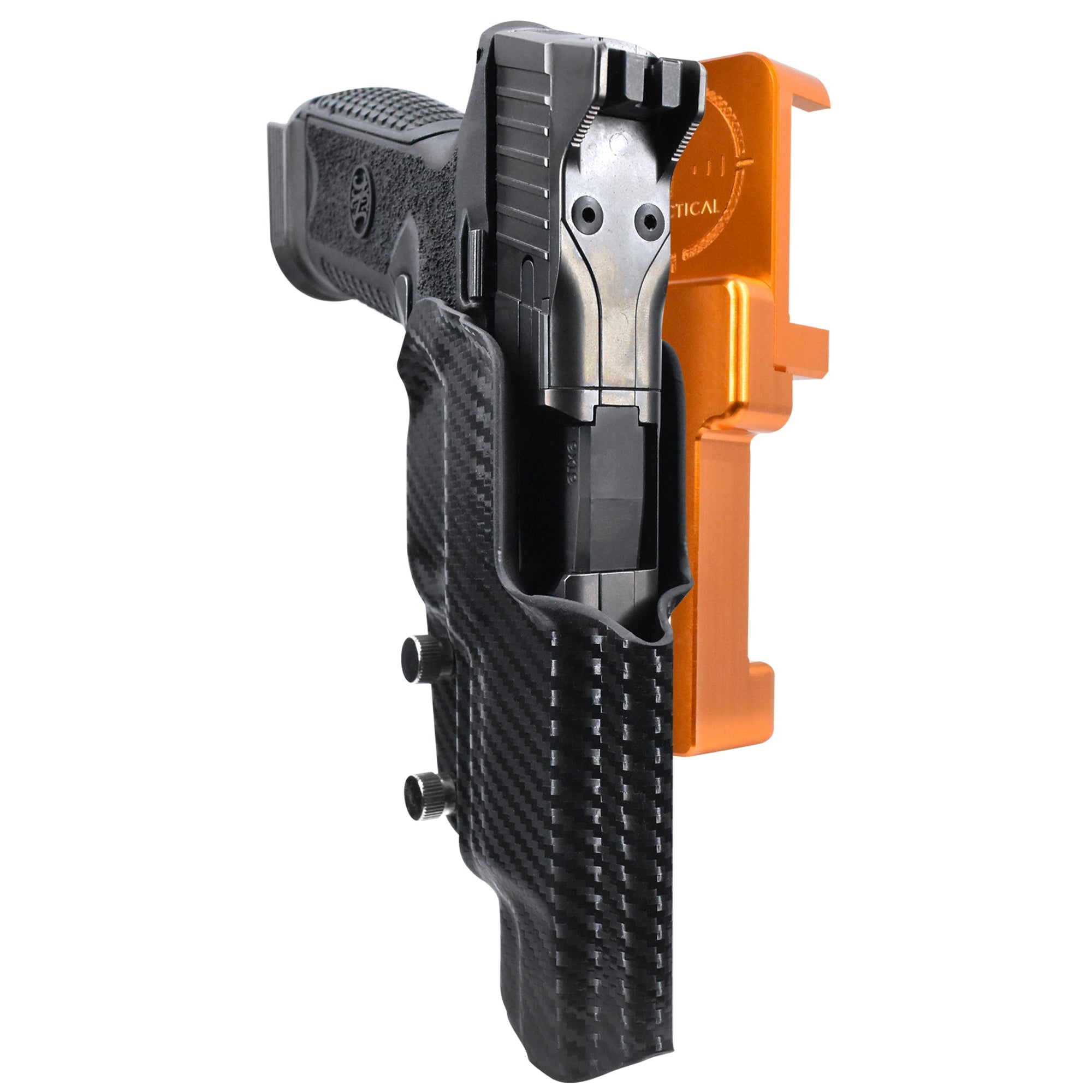 Alloy Competition Holster Orange / Carbon Fiber