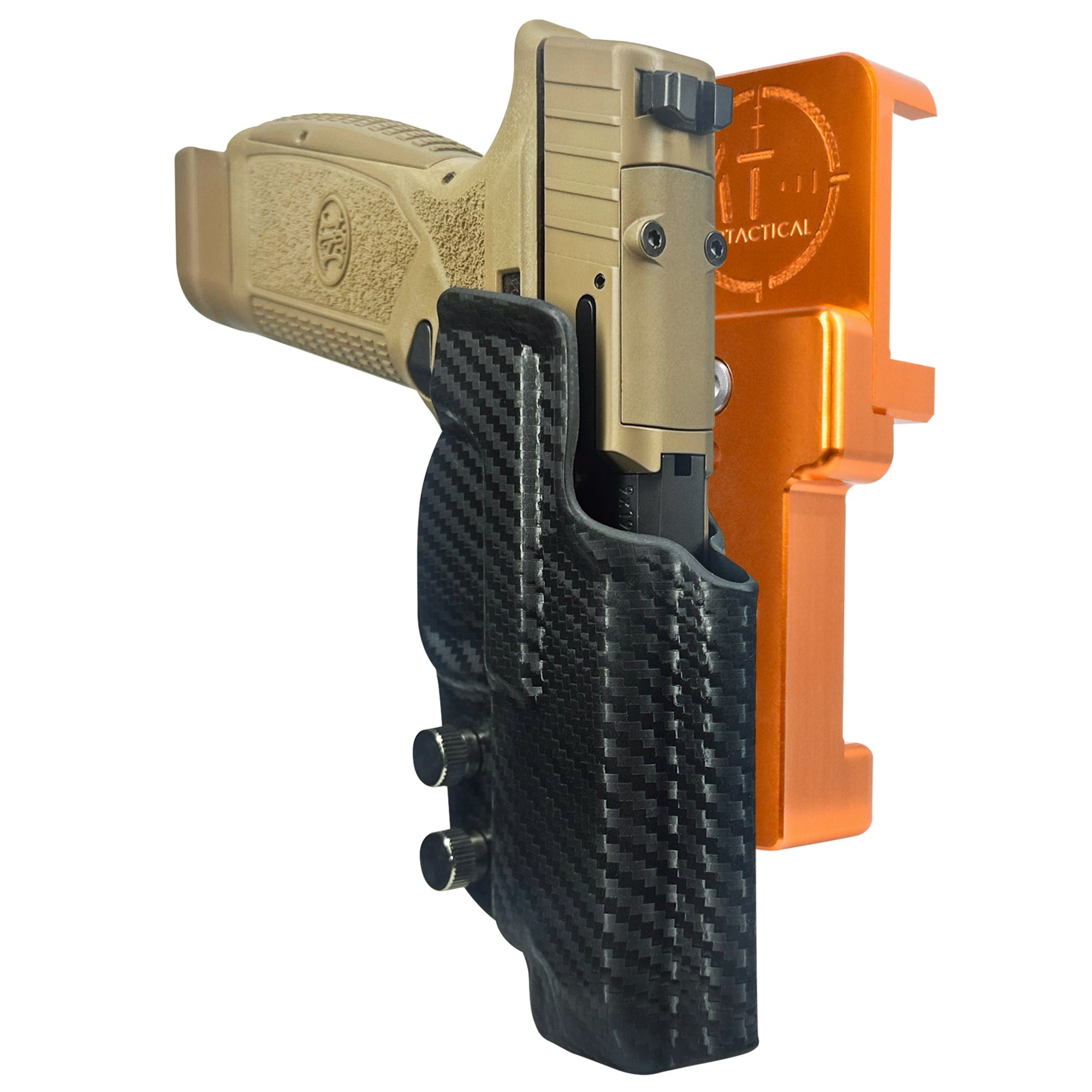 Alloy Competition Holster or FN Reflex XL Orange / Carbon Fiber 1