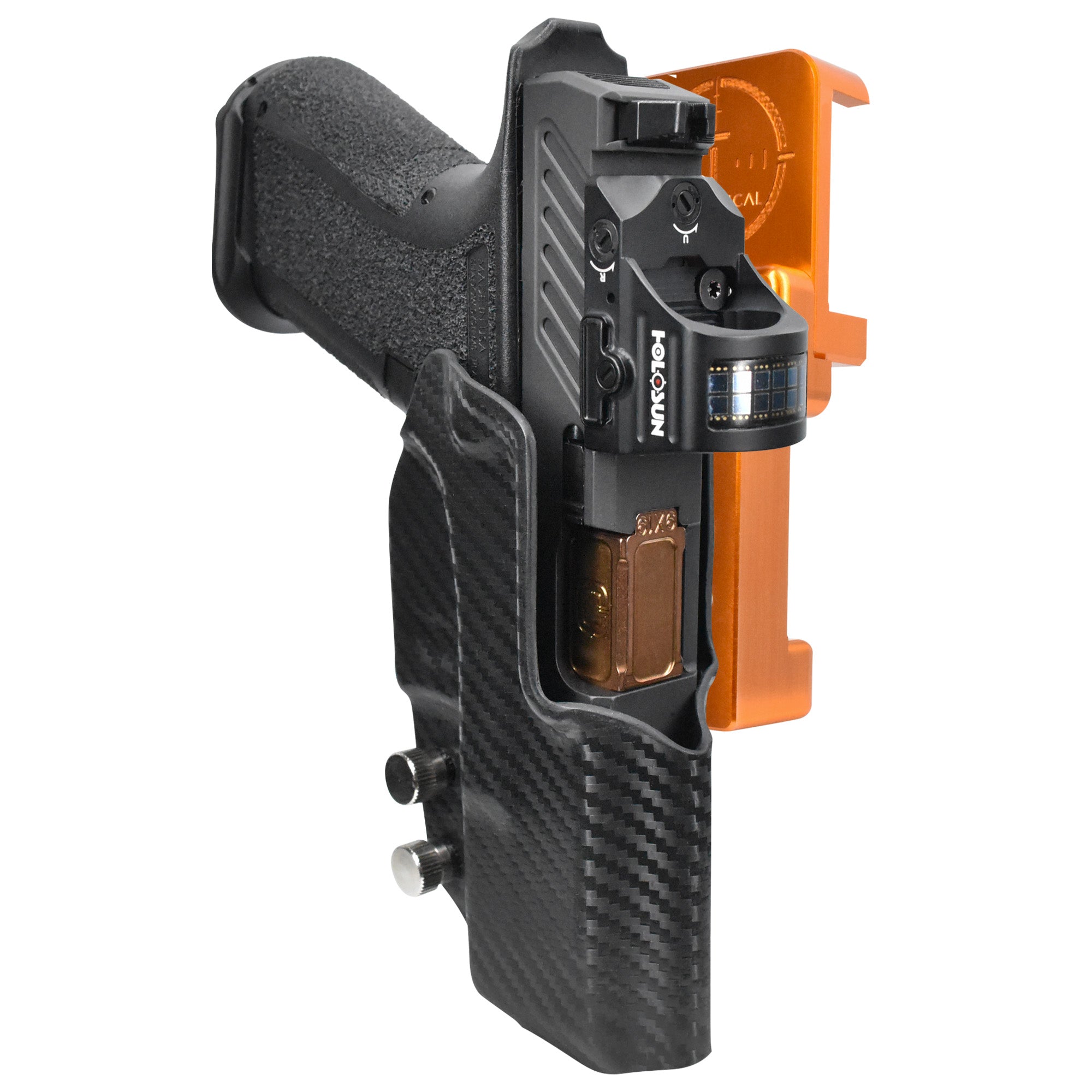 Alloy Competition Holster Orange / Carbon Fiber