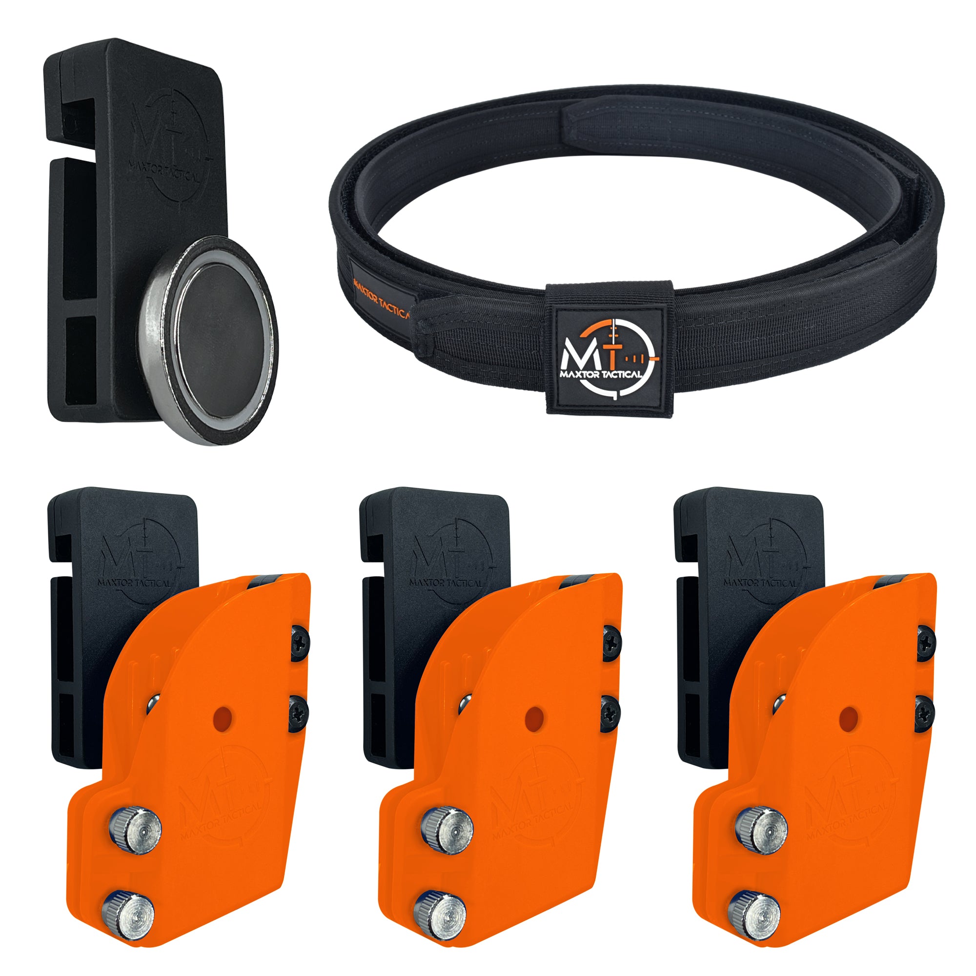 Combo 1 : Ultimate Competition Belt + 1 Universal Magnet + 3 Black Rapid Draw Competition Mag Pouch