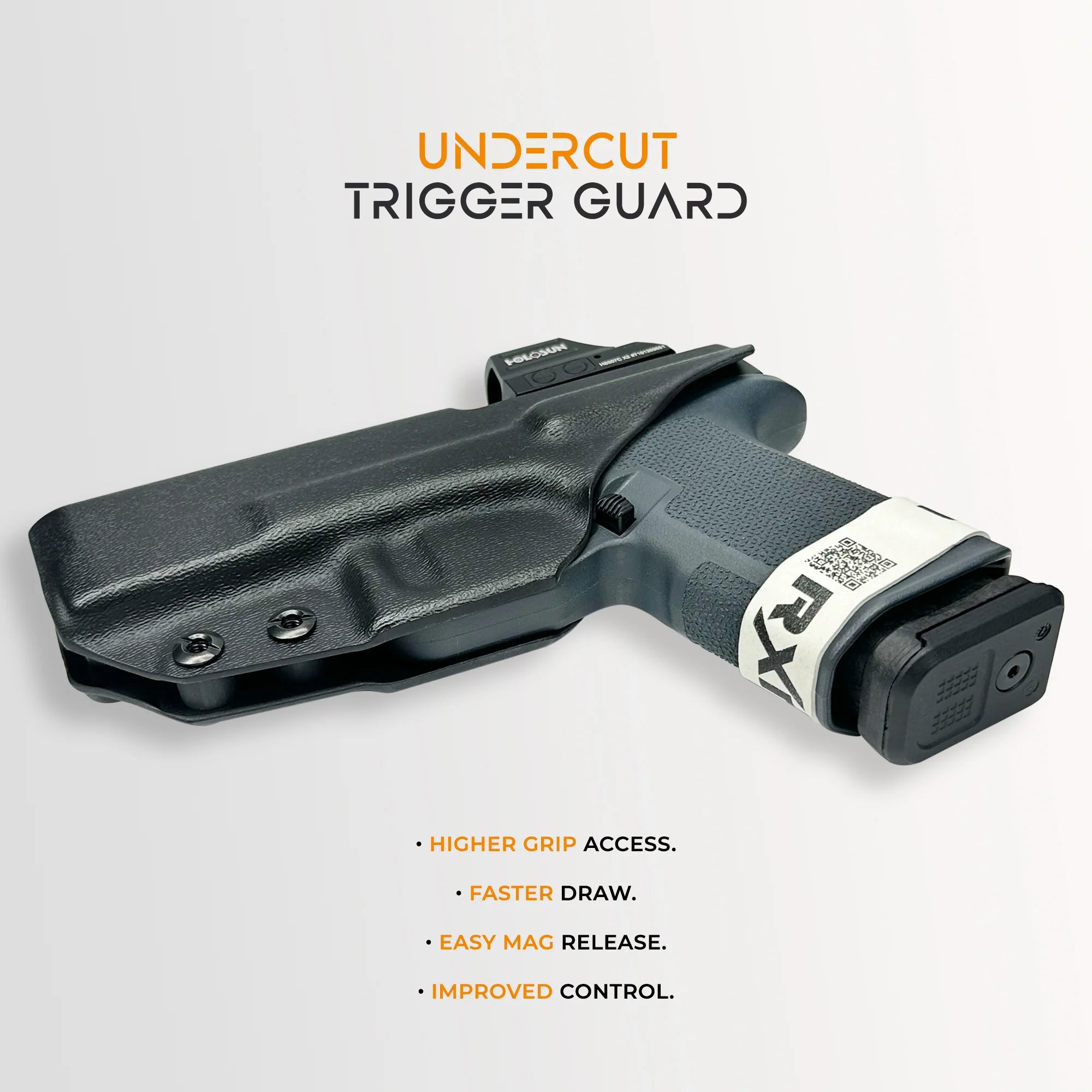 GLOCK 19, 19X, 23, 32, 45 (GEN 1-2-3-4-5) IWB High Sweat Shield Holster