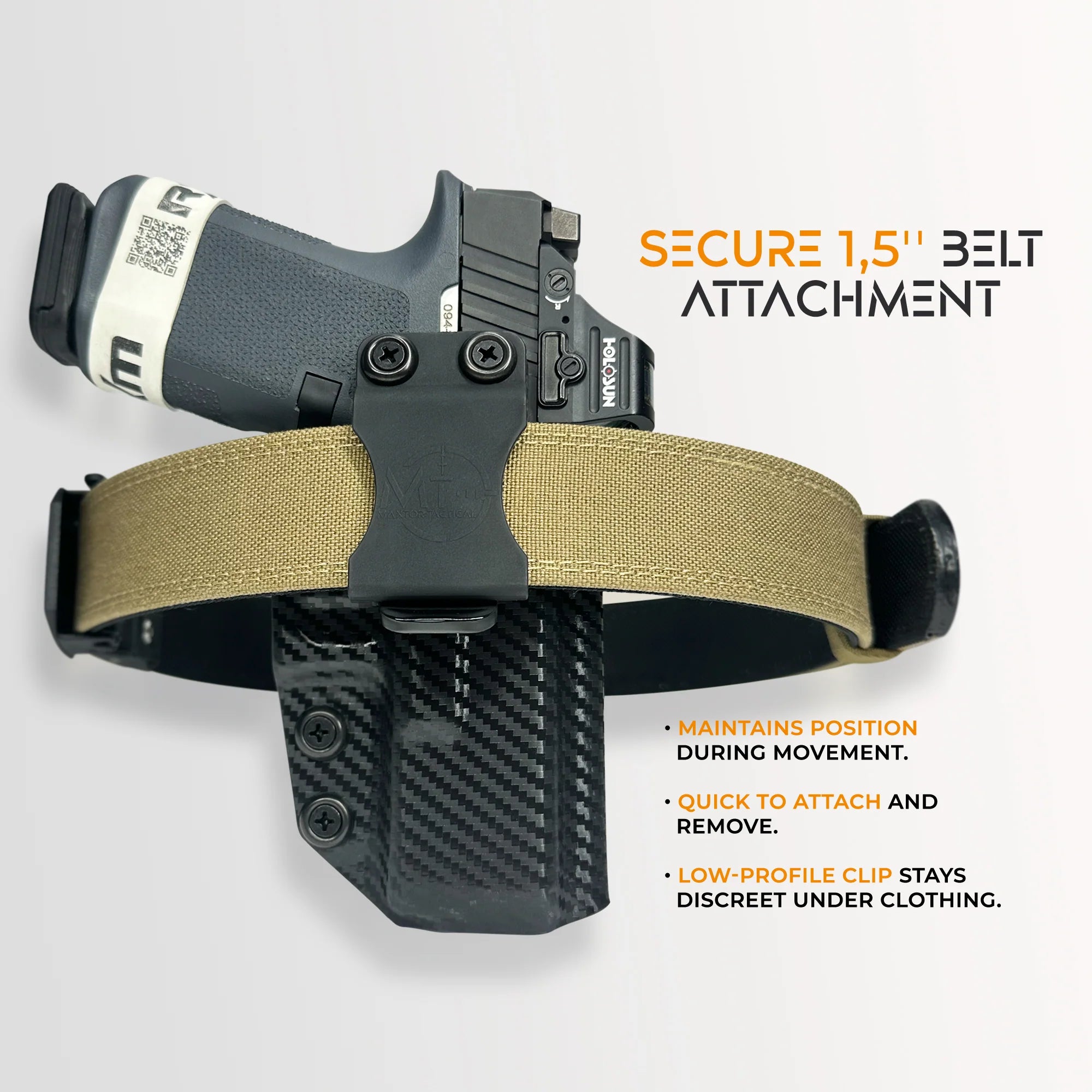 Glock 26, 27, 33 IWB Low Sweat Shield Holster