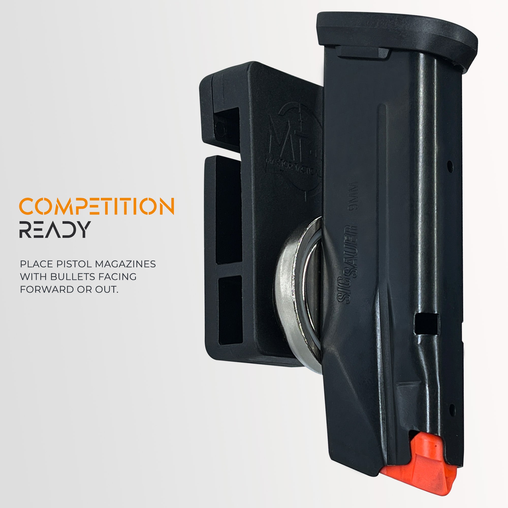 Universal Magnetic OWB Mag Pouch Black – Ambidextrous Ammo Holder for Handguns