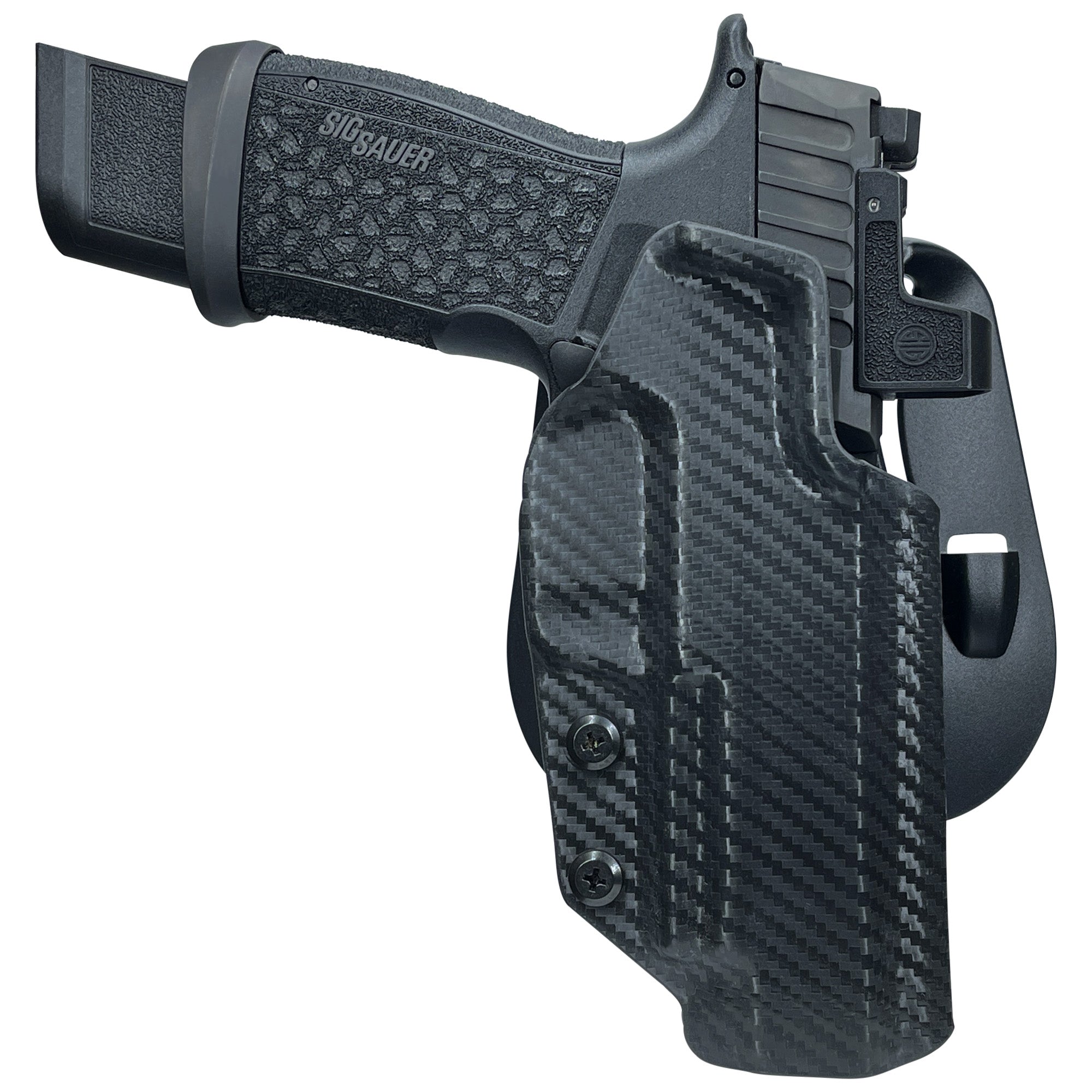 Sig Sauer P365 Fuse OWB Paddle Holster in Carbon Fiber - Front