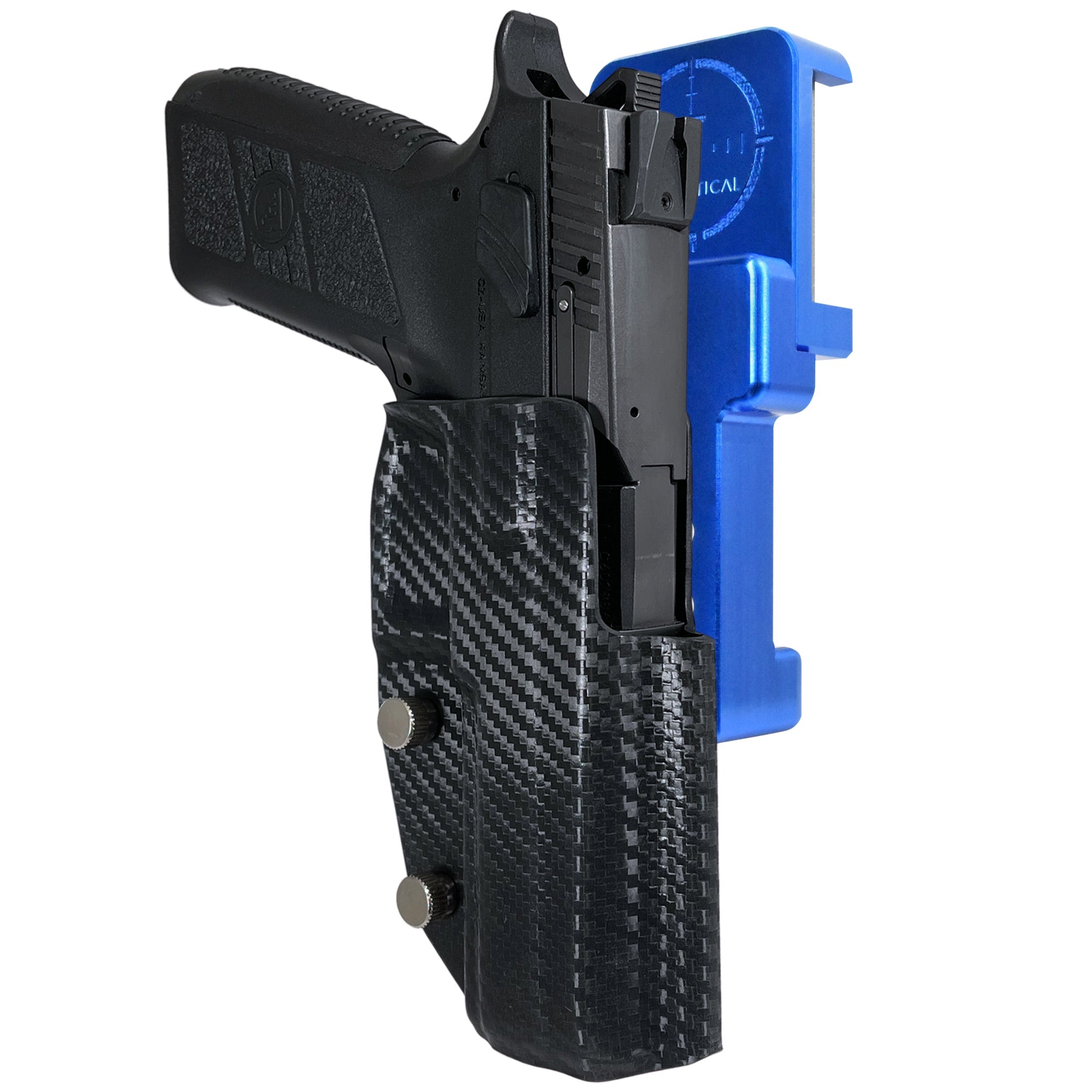 Alloy Competition Holster Blue / Carbon Fiber