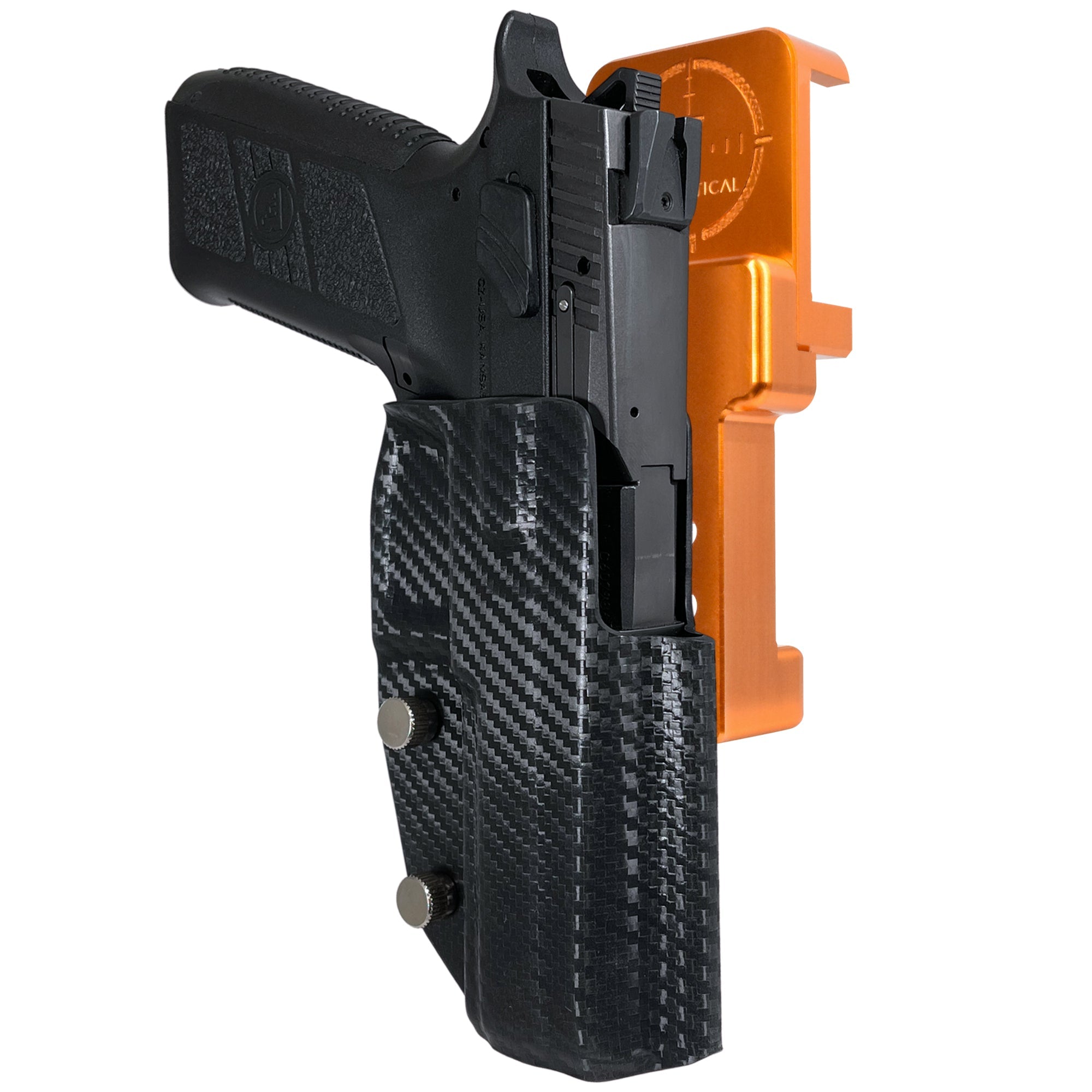 Alloy Competition Holster Orange / Carbon Fiber