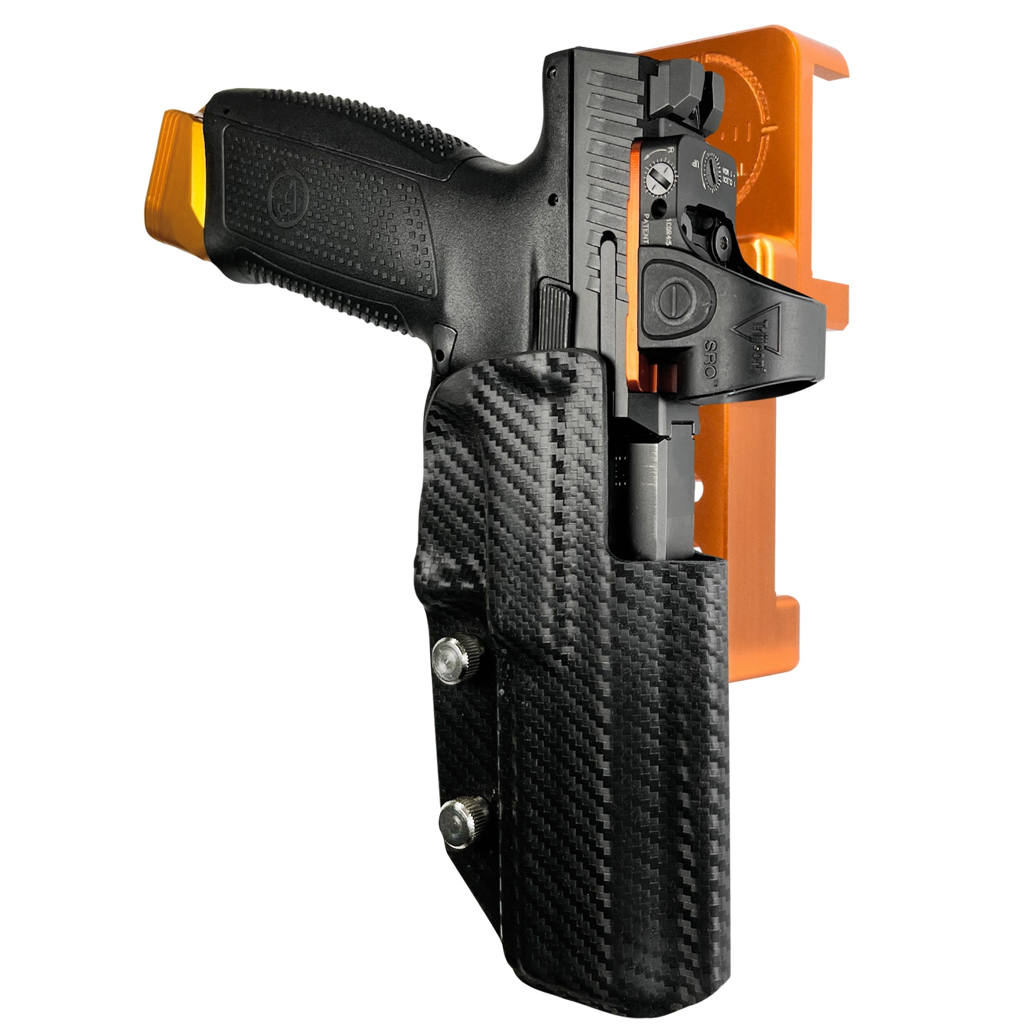 Alloy Competition Holster Orange / Carbon Fiber