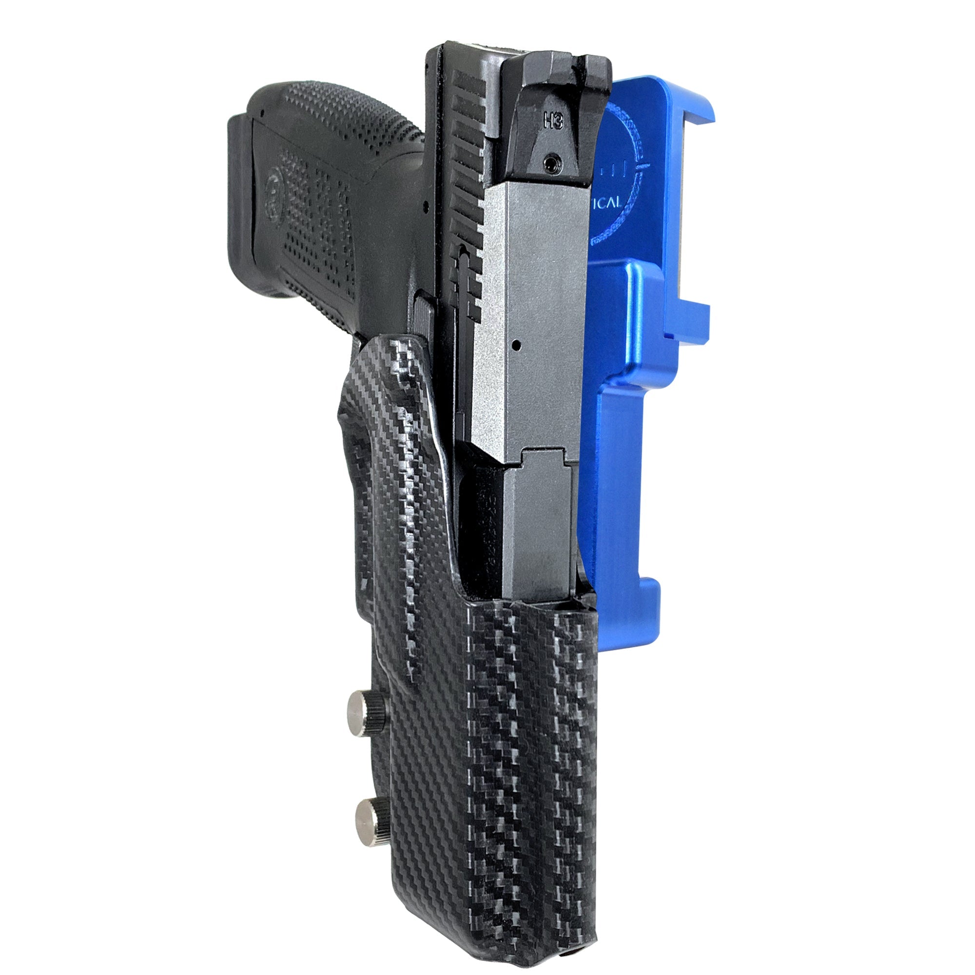 Alloy Competition Holster Blue / Carbon Fiber