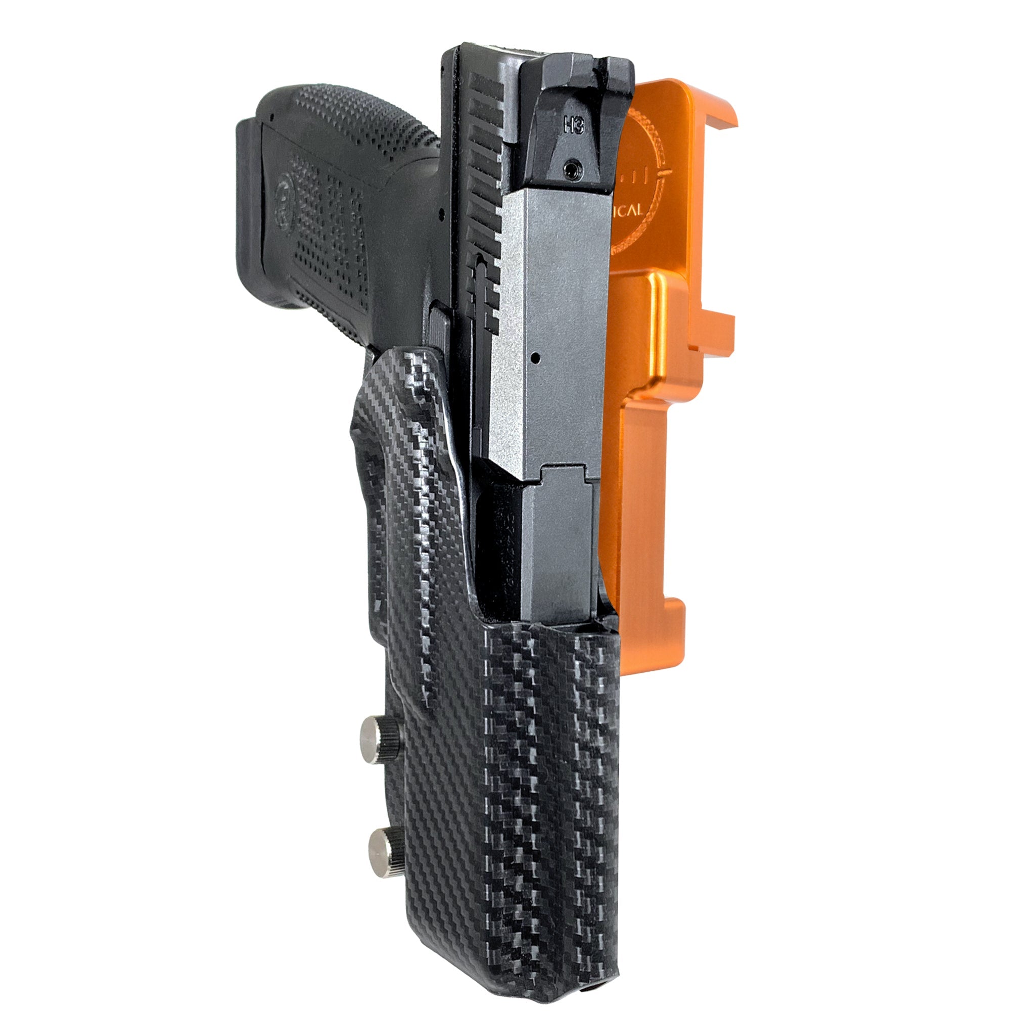 Alloy Competition Holster Orange / Carbon Fiber