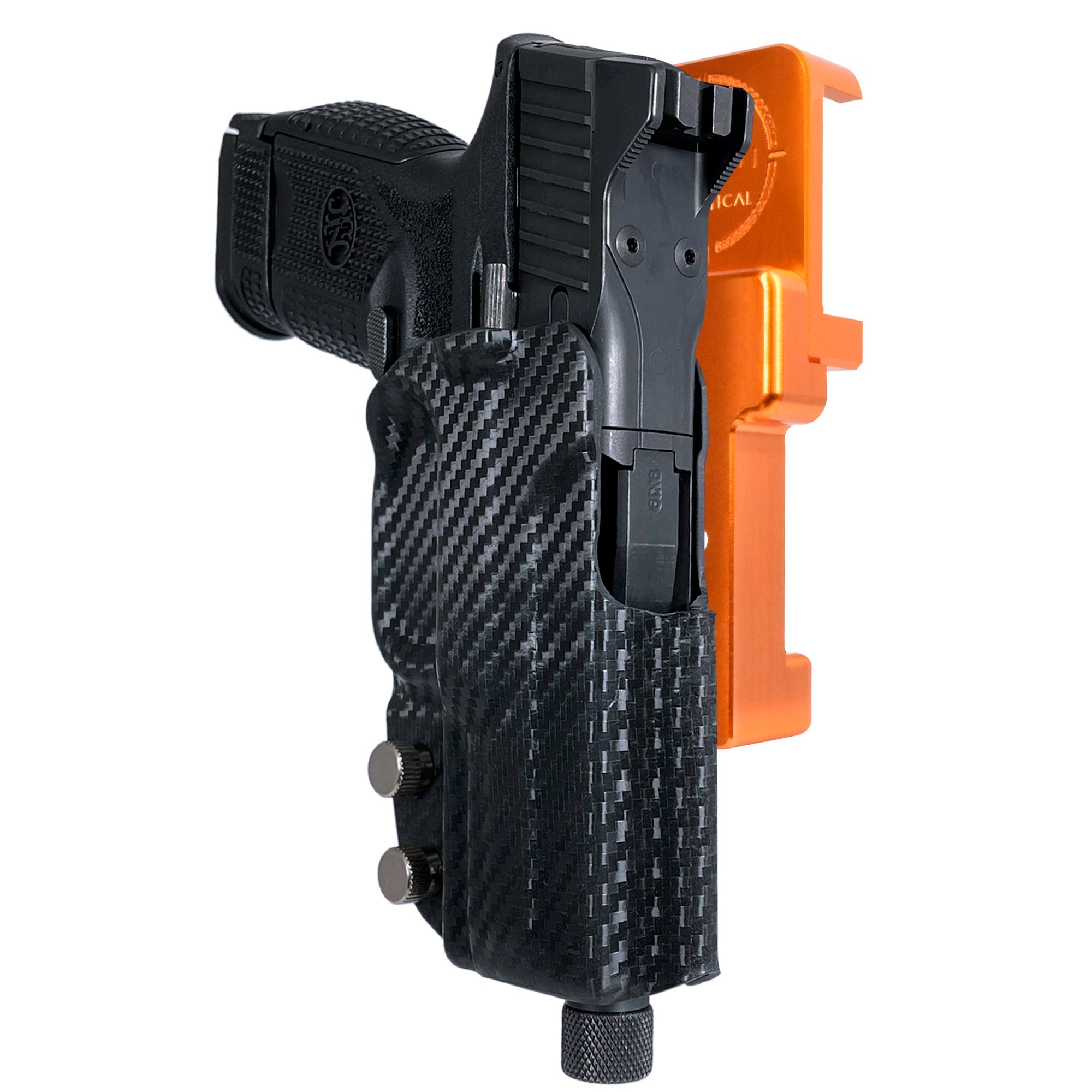 Alloy Competition Holster Orange / Carbon Fiber