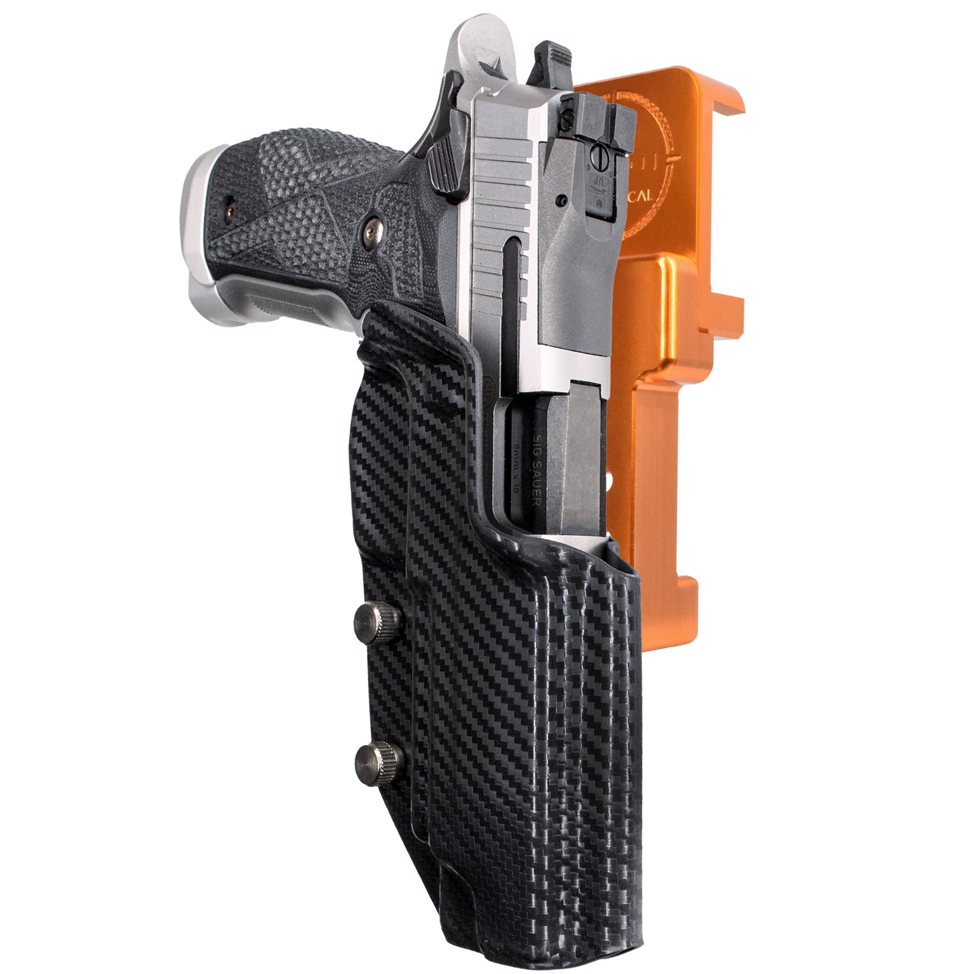 Alloy Competition Holster Orange / Carbon Fiber