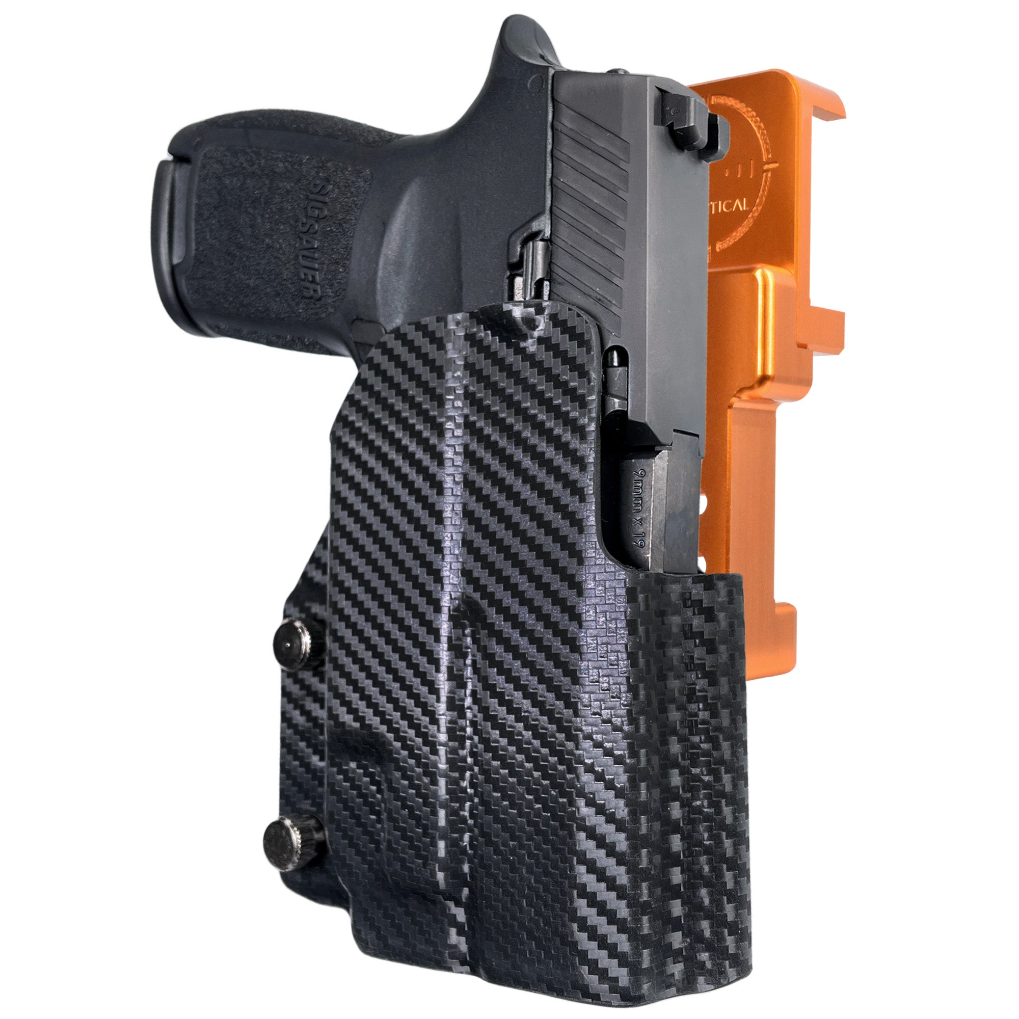 Alloy Competition Holster Orange / Carbon Fiber