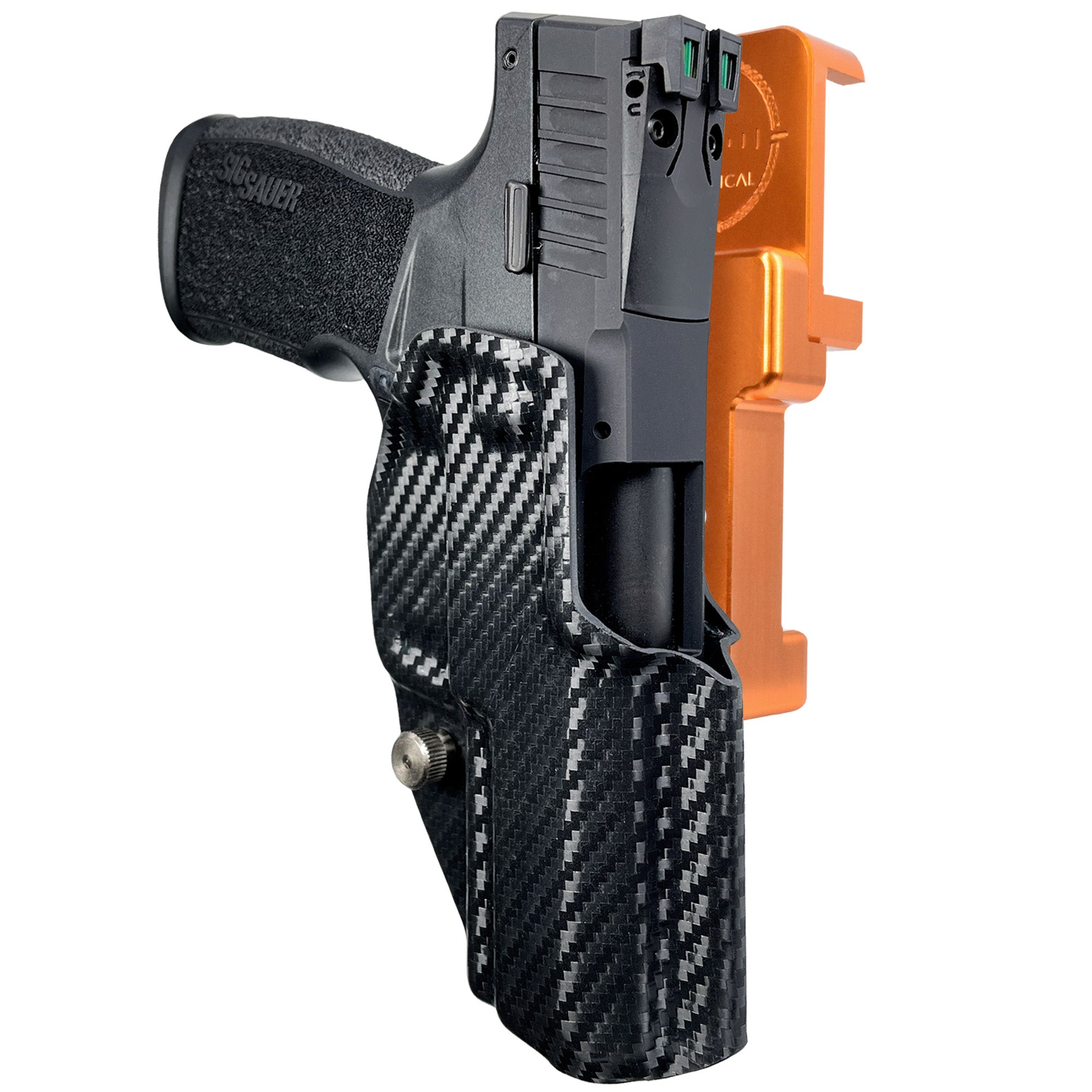 Alloy Competition Holster Orange / Carbon Fiber