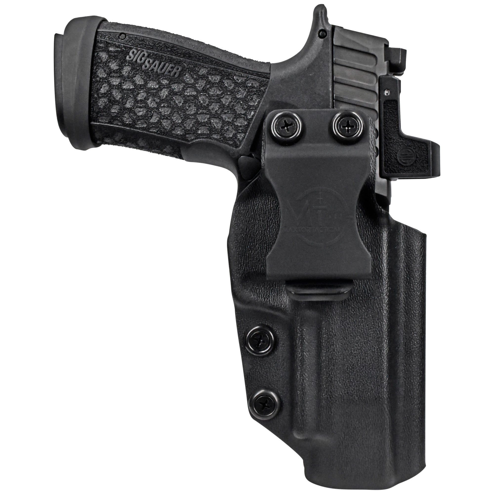 Sig P365 Fuse Holster - IWB High Sweat Shield in Black - Front