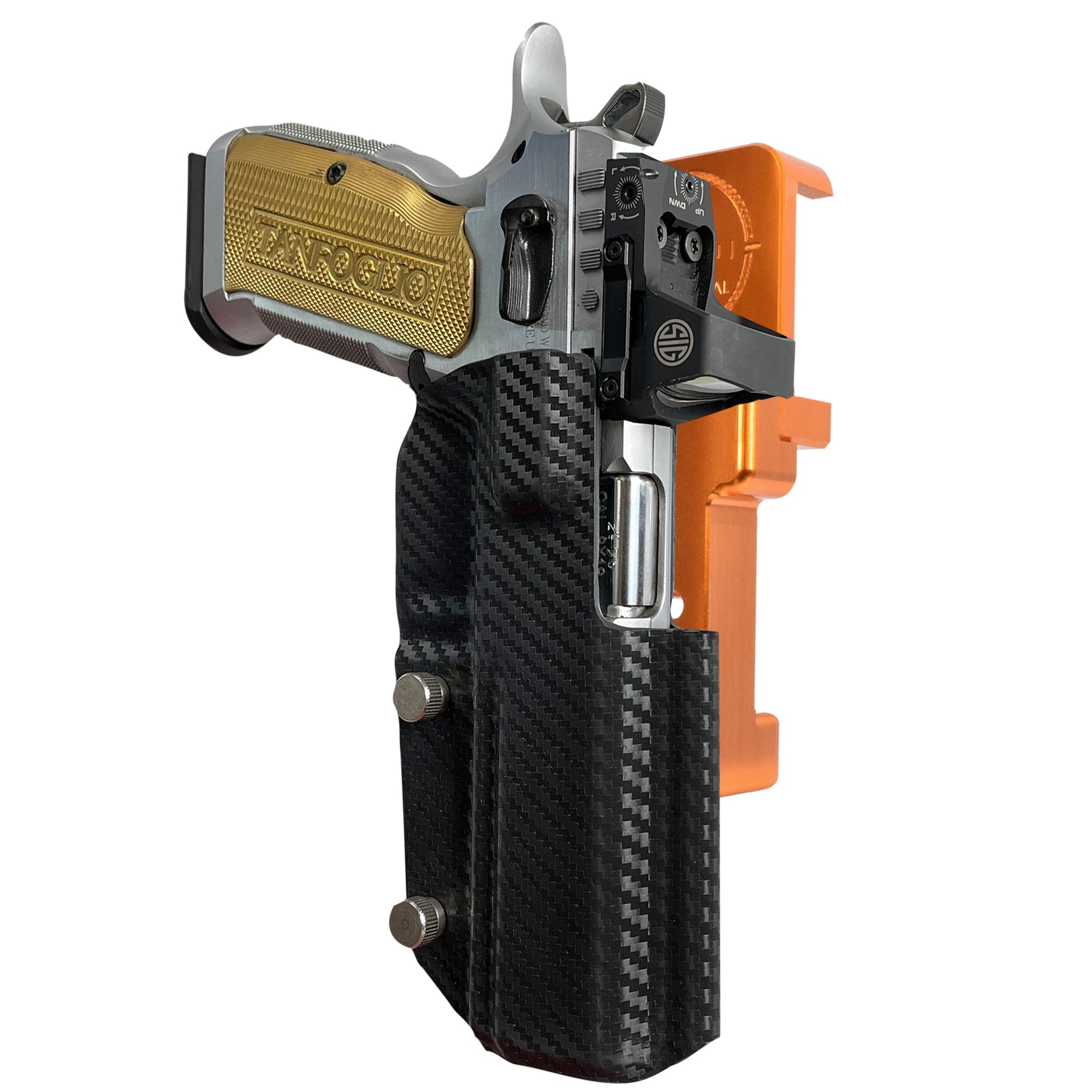 Alloy Competition Holster Orange / Carbon Fiber