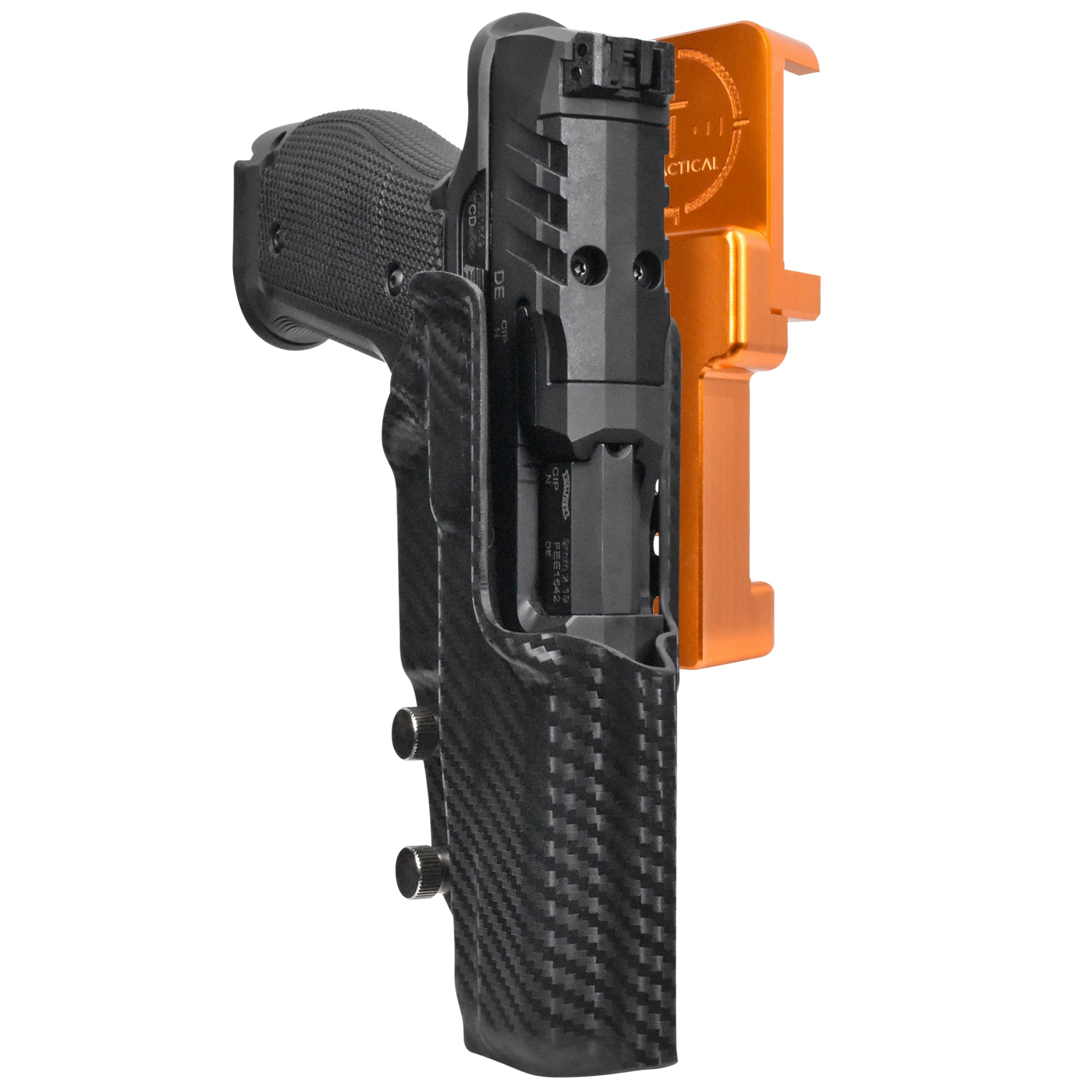 Alloy Competition Holster Orange / Carbon Fiber